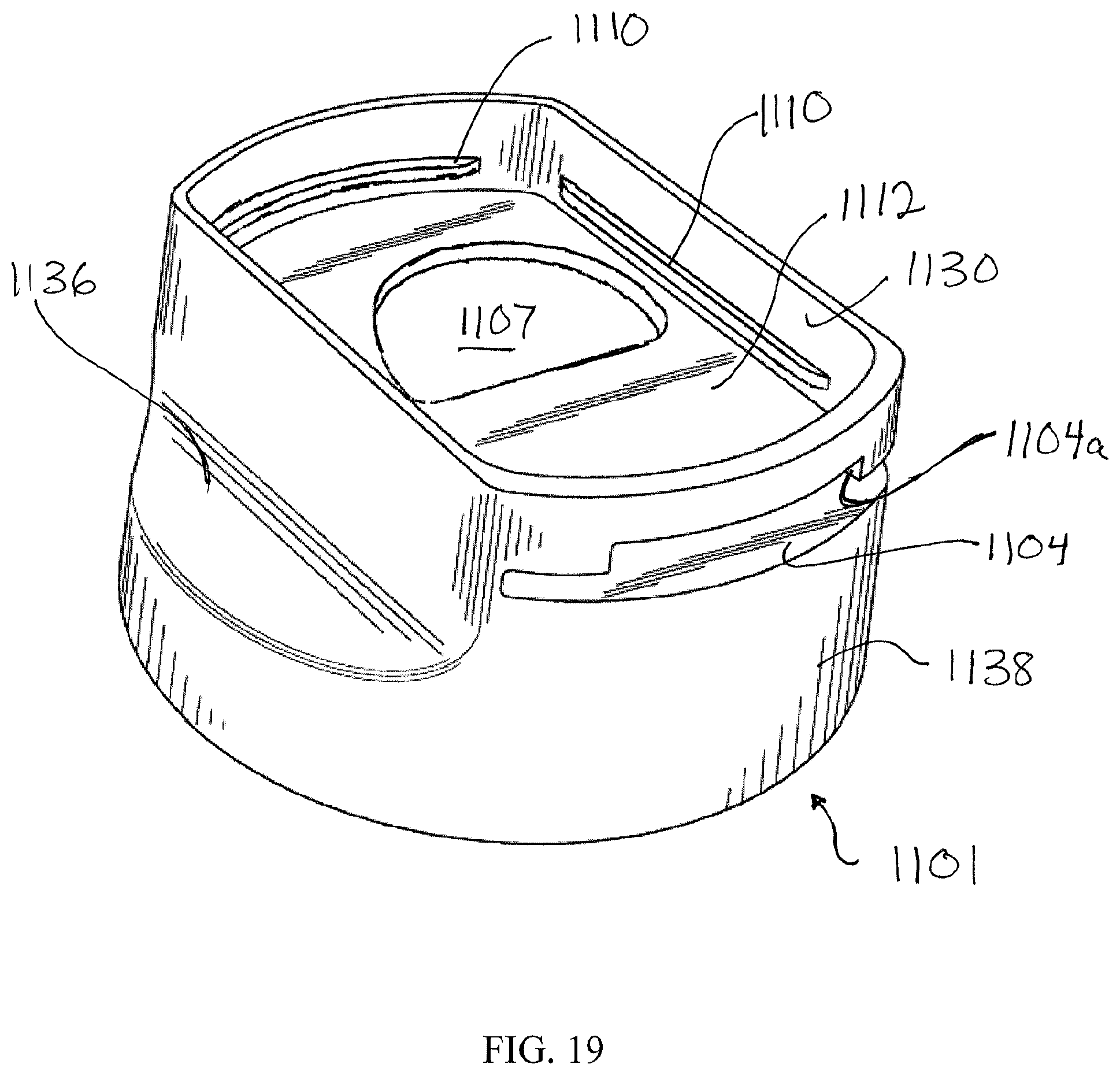 Patent US11787603 Figure 13 – Sliding closure and container