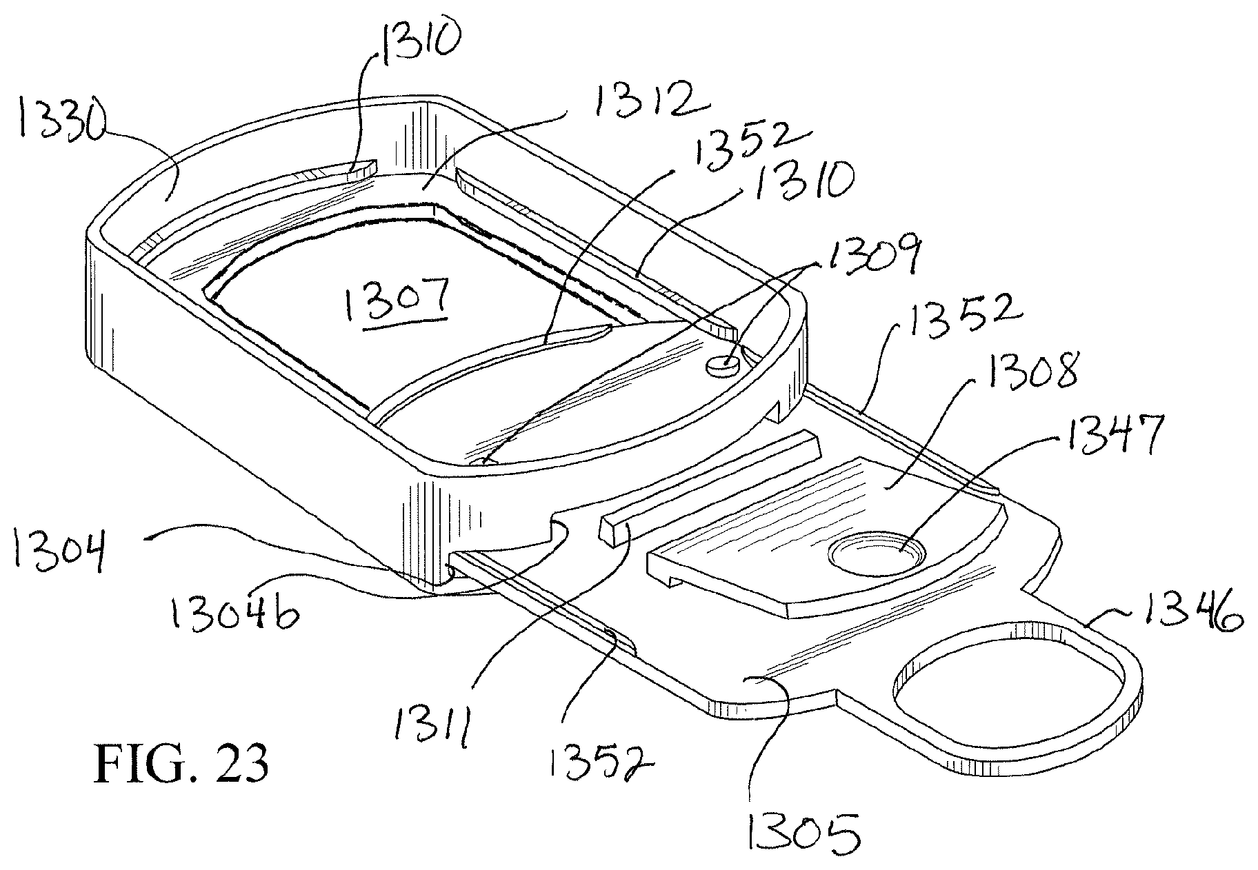 Patent US11787603 Figure 16 – Sliding closure and container