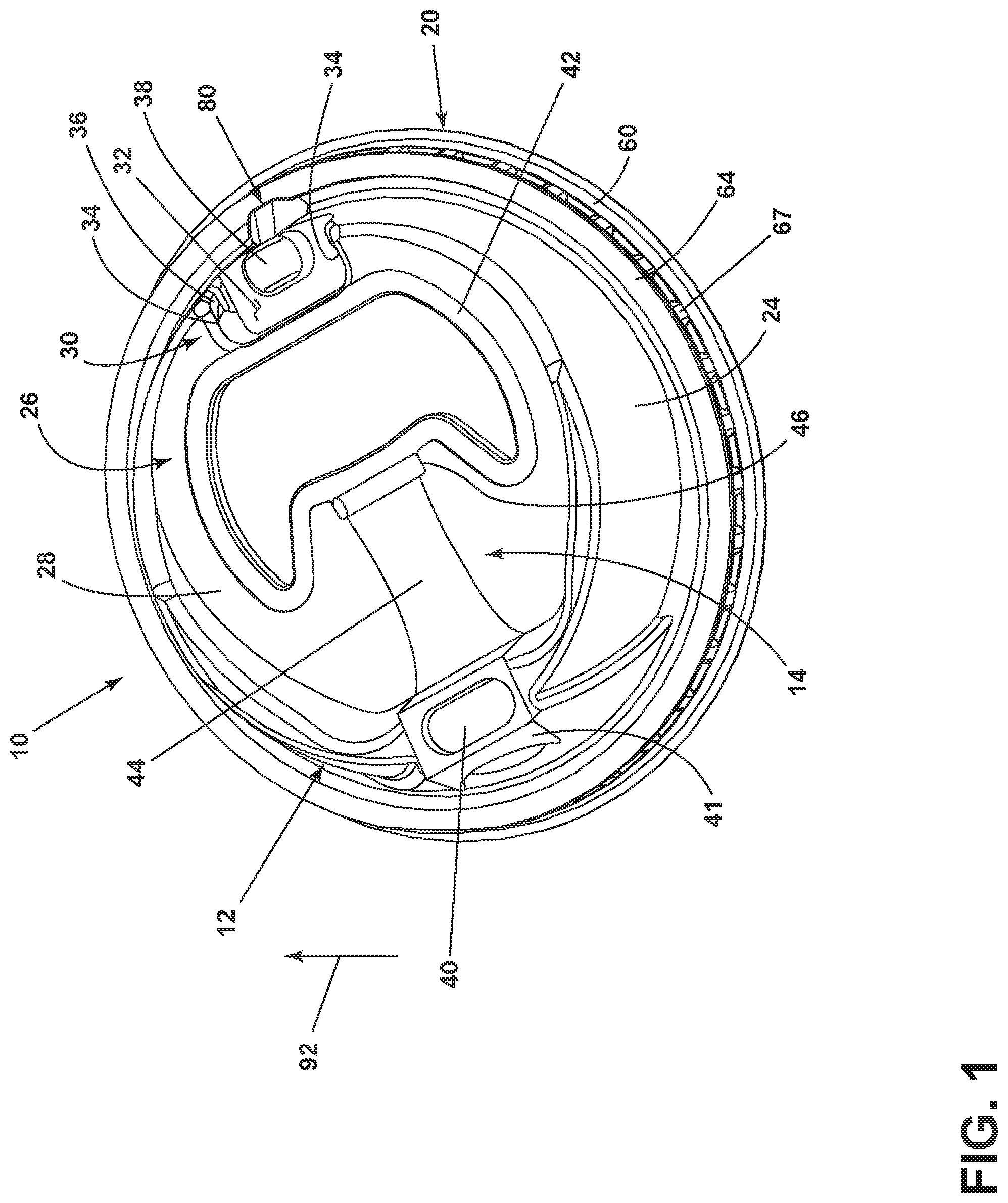 Patent US11787605 Figure 1 – Drink lid for a cup