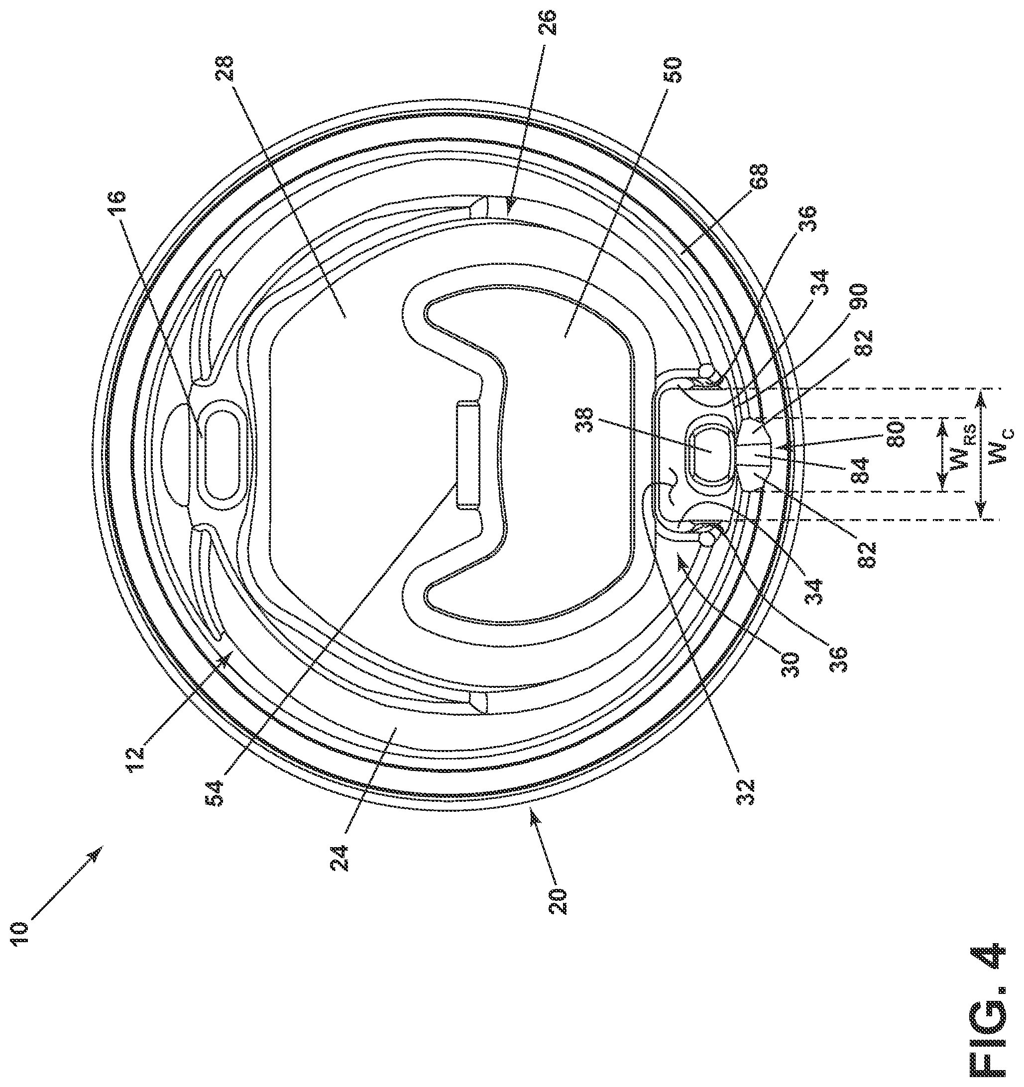 Patent US11787605 Figure 4 – Drink lid for a cup