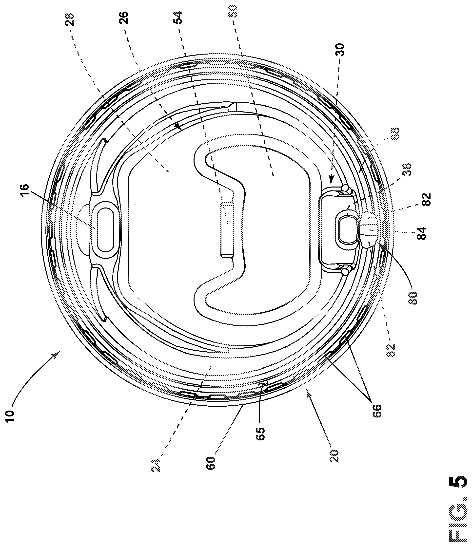 Patent US11787605 Figure 5 – Drink lid for a cup