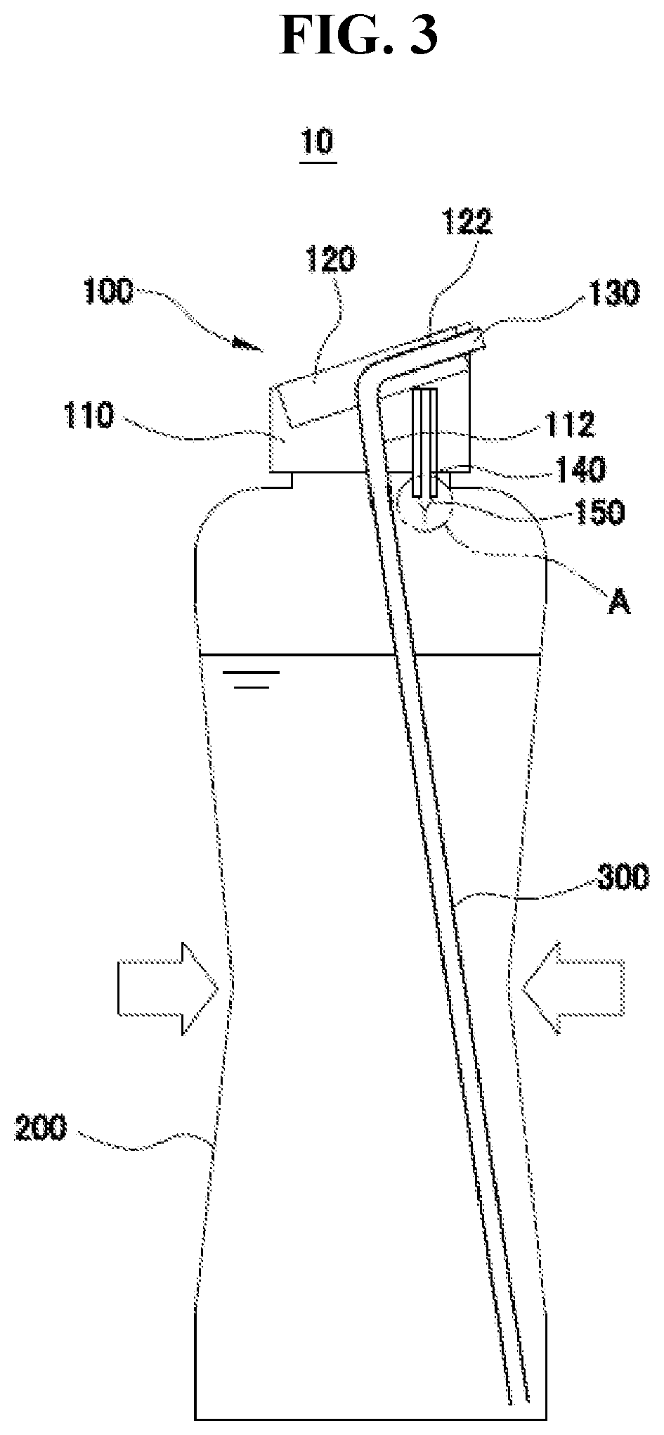 Patent US11787608 Figure 3 – Discharge-type cap and bottle having the same