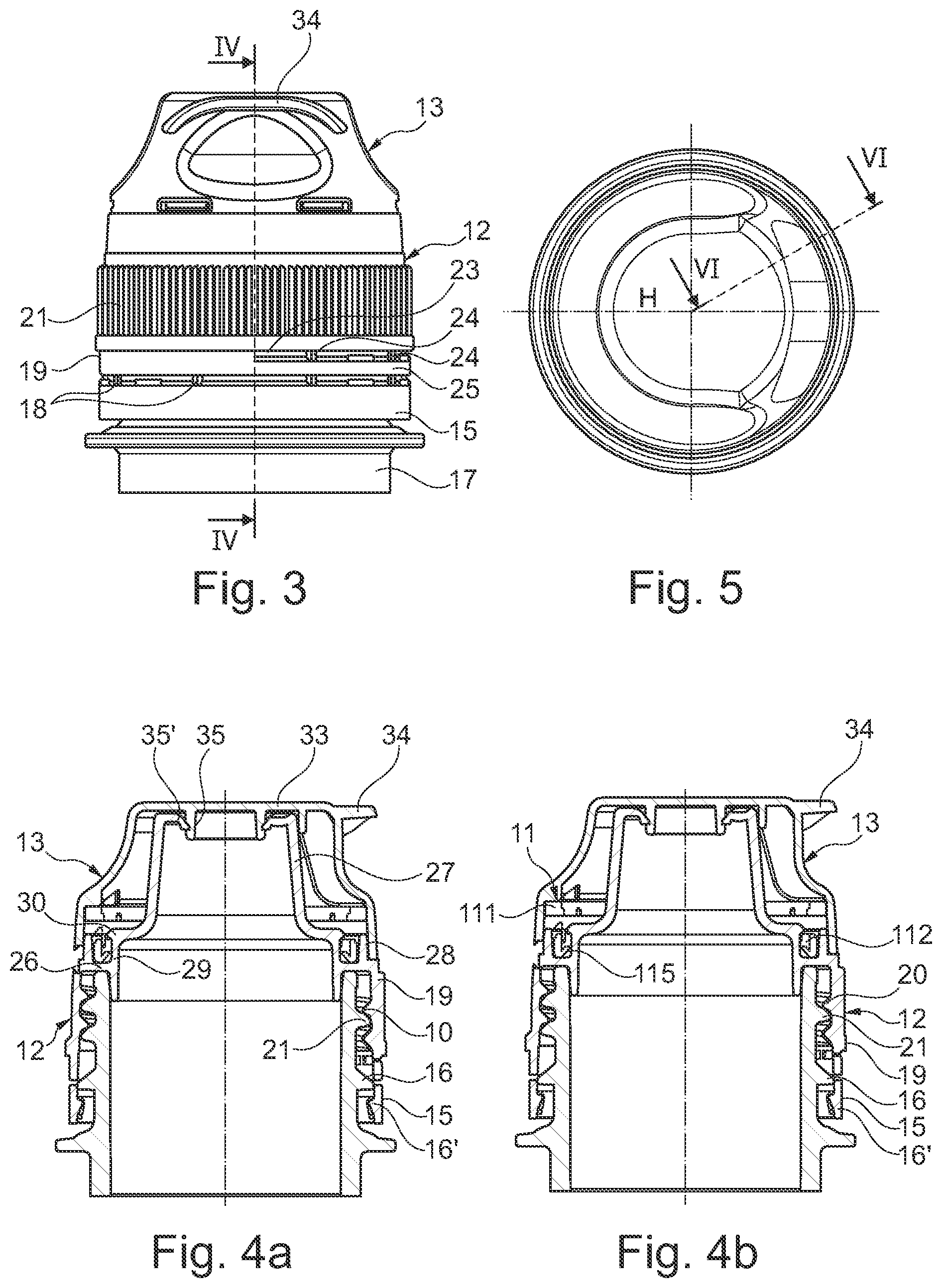 Patent US11787609 Figure 2 – Hinged flip-top cap with tamper-evident inner ring
