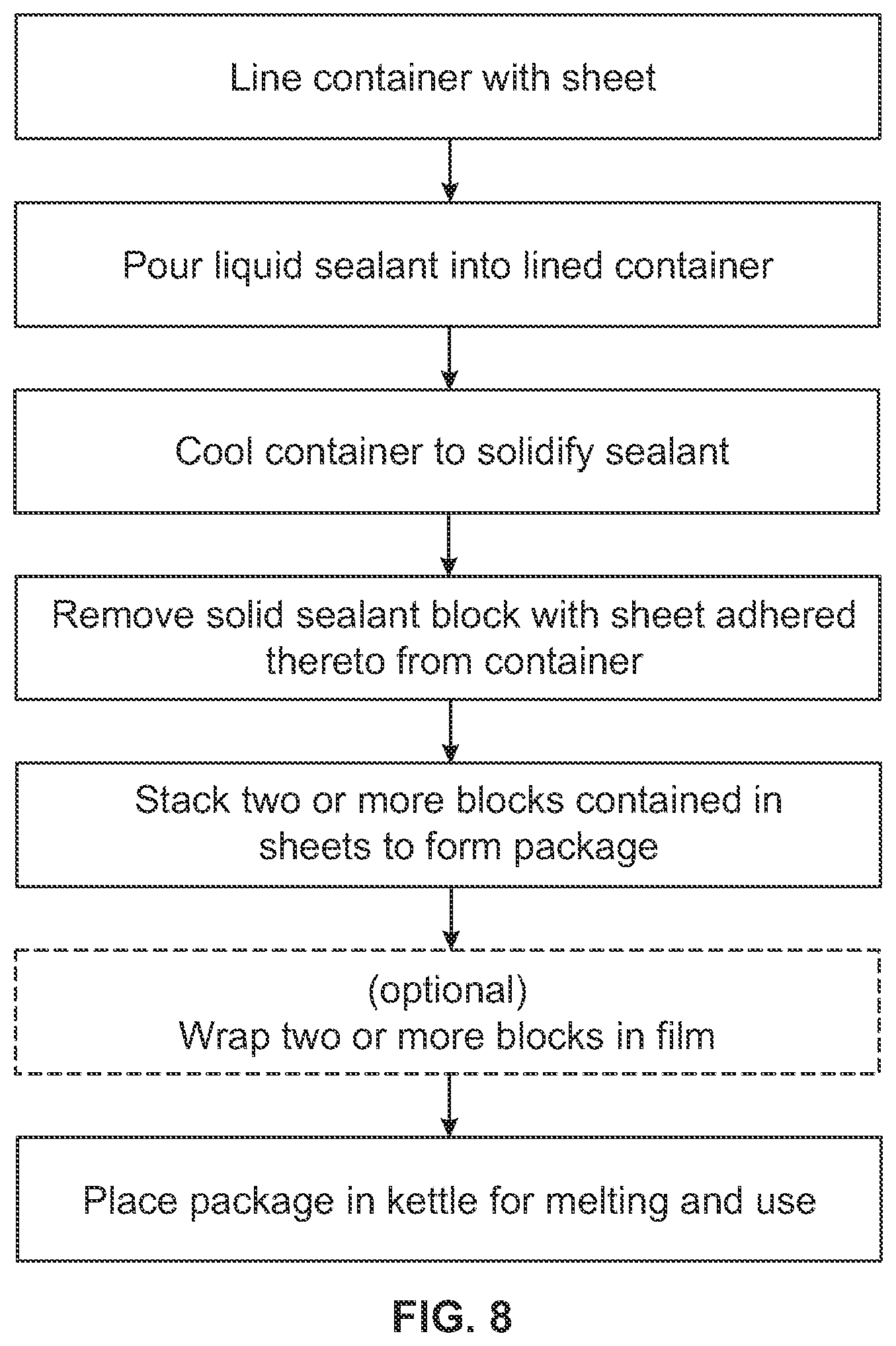 Patent US11787612 Figure 5 – Sealant packaging and method