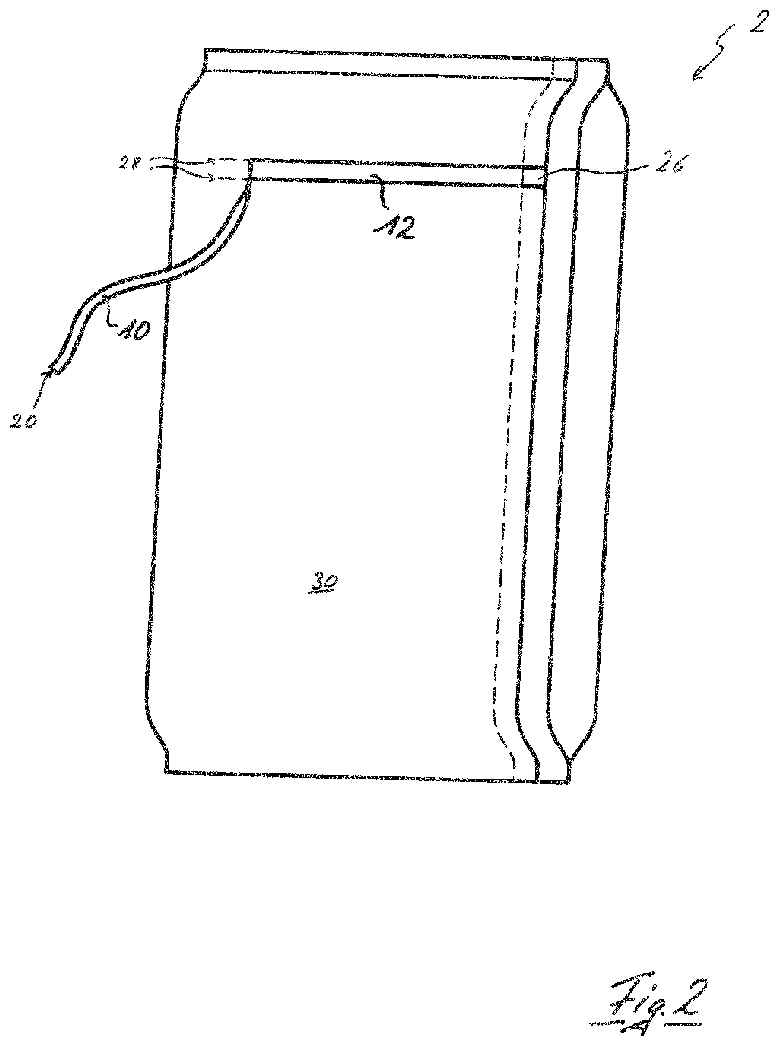 Patent US11787615 Figure 2 – Bag and film tube for producing such a bag