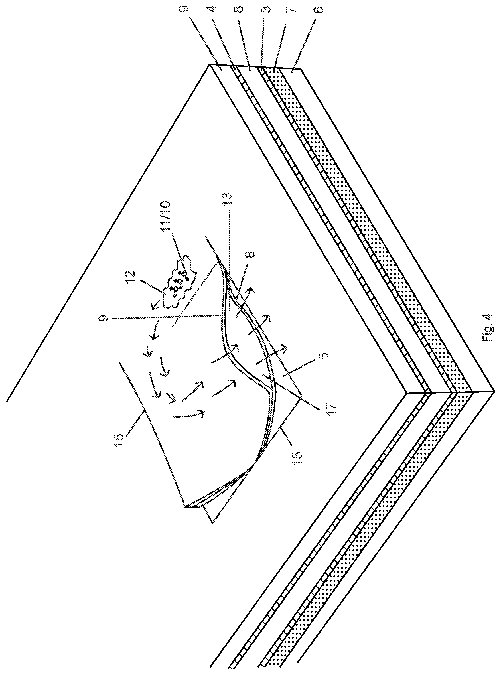 Patent US11787616 Figure 4 – Flexible laminate with improved integrated pressure-release valve