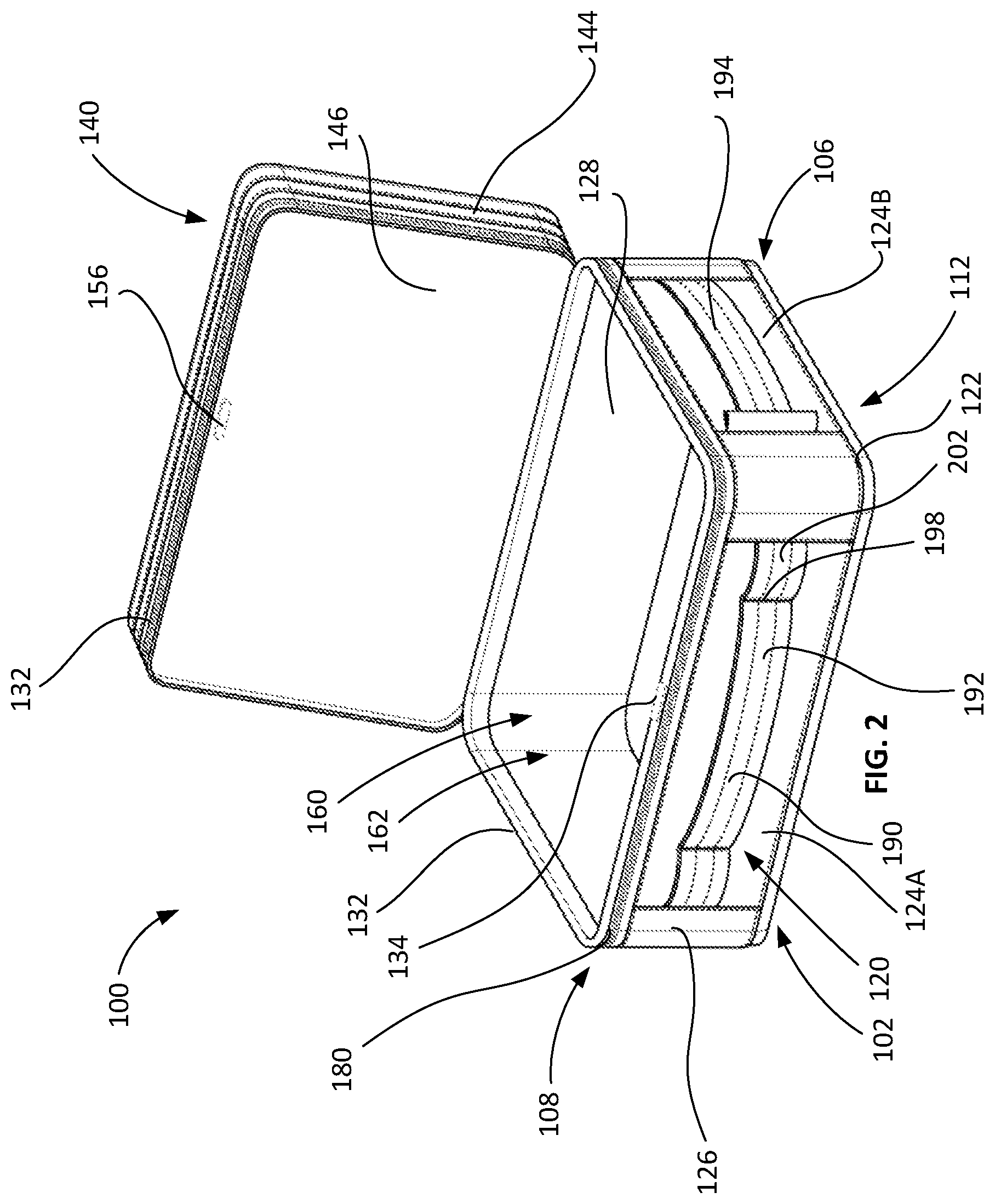 Patent US11787617 Figure 2 – Insulating device