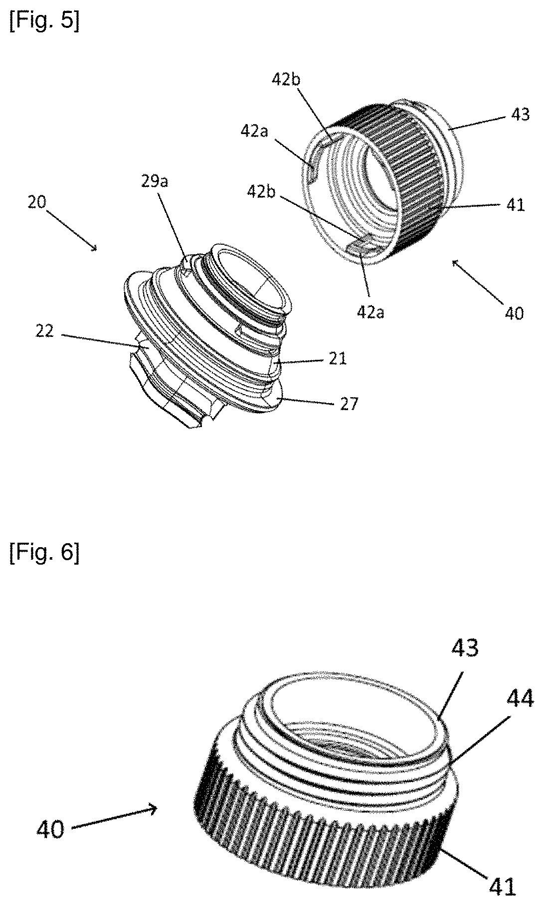 Patent US11787620 Figure 4 – Valve holding device for pocket refill, pocket refill and refillable dispenser casing comprising same