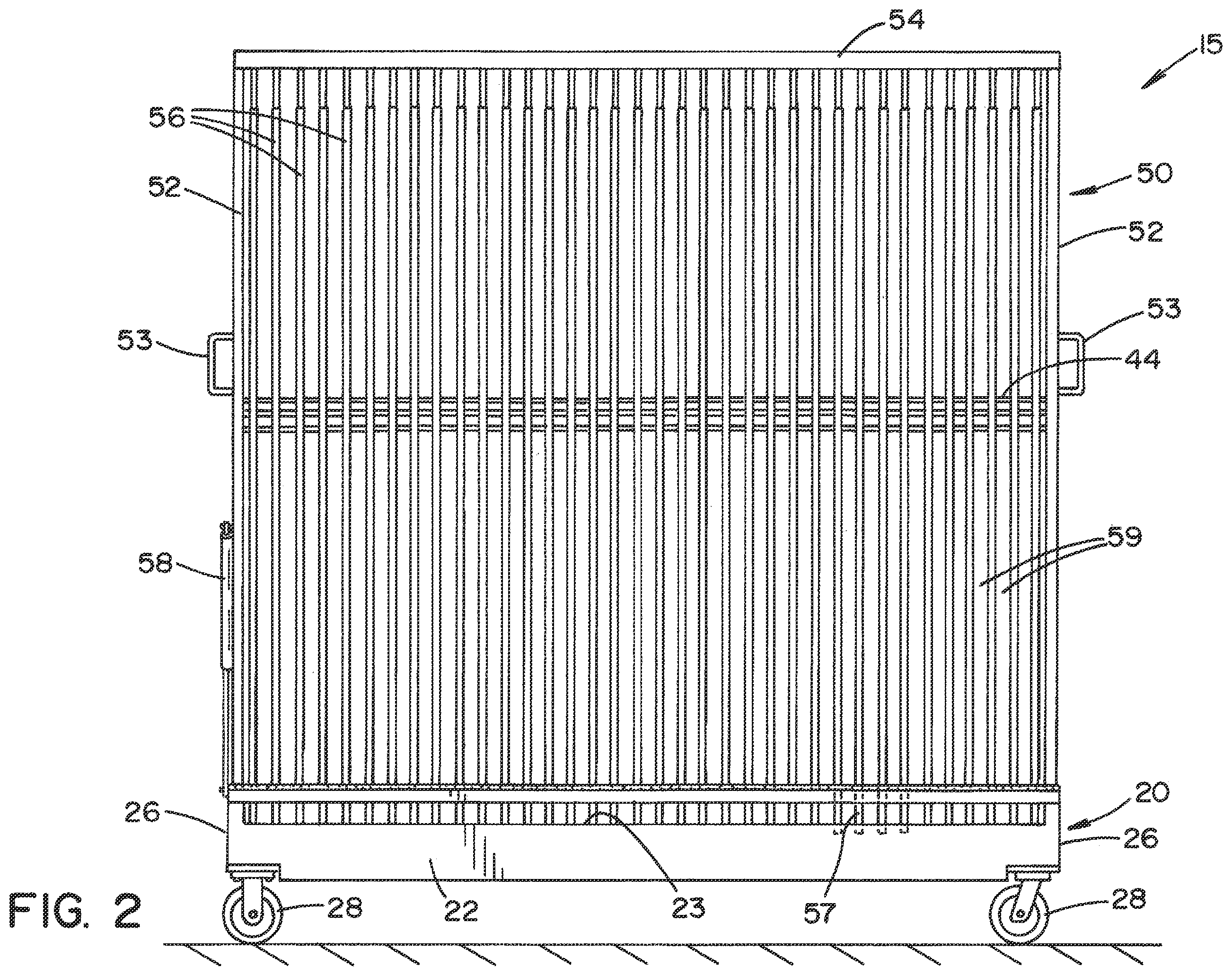 Patent US11787622 Figure 2 – Racking system and method