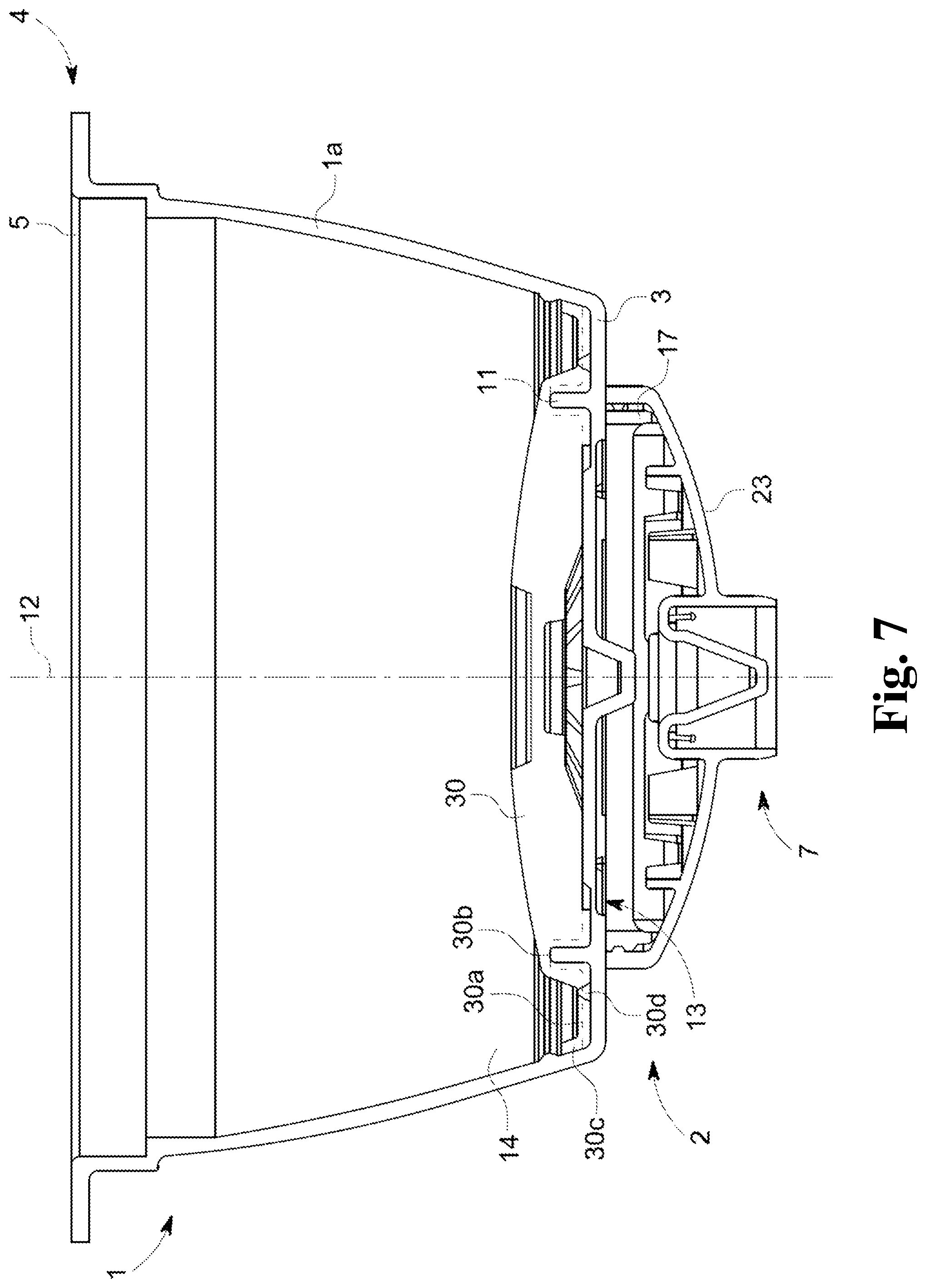 Patent US11787623 Figure 6 – Single serve capsule having weak points and thinned points in the capsule base