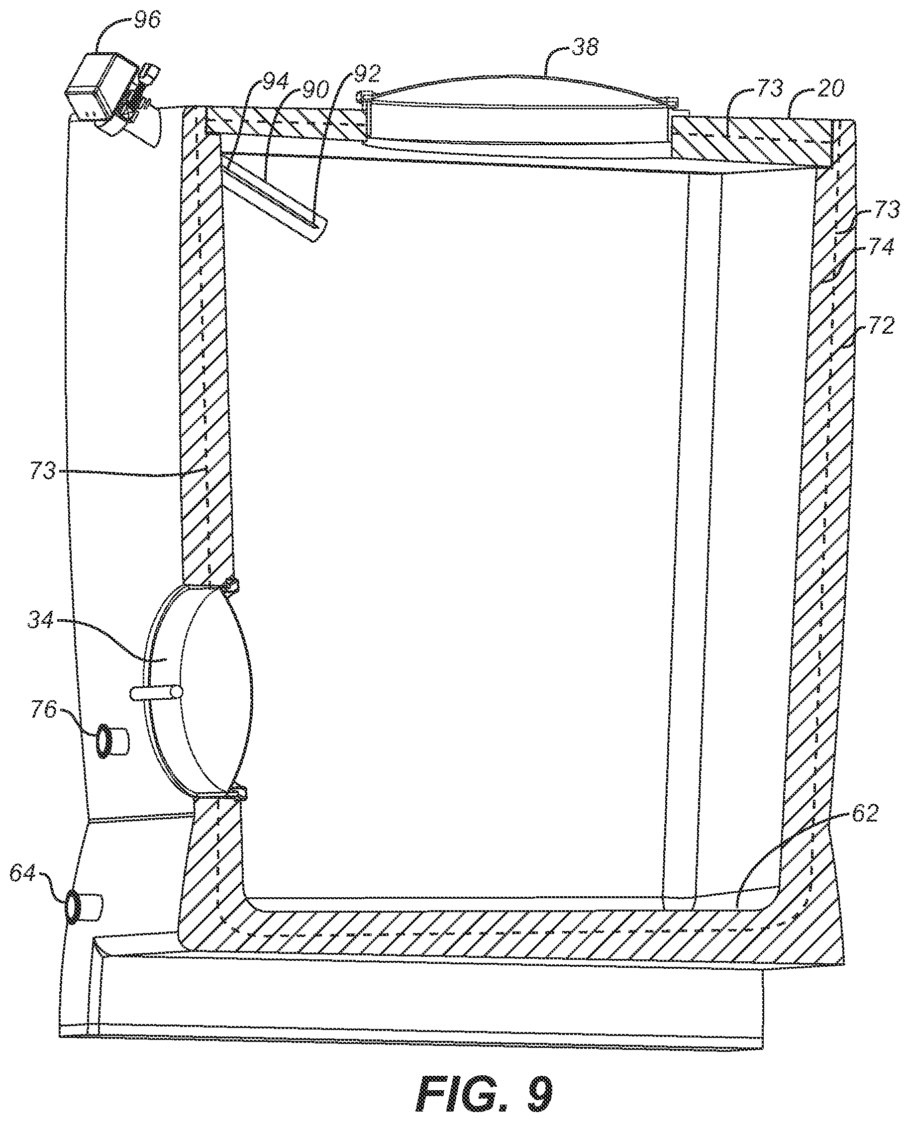 Patent US11787624 Figure 6 – Stackable cast stone composite fermentation and storage tank