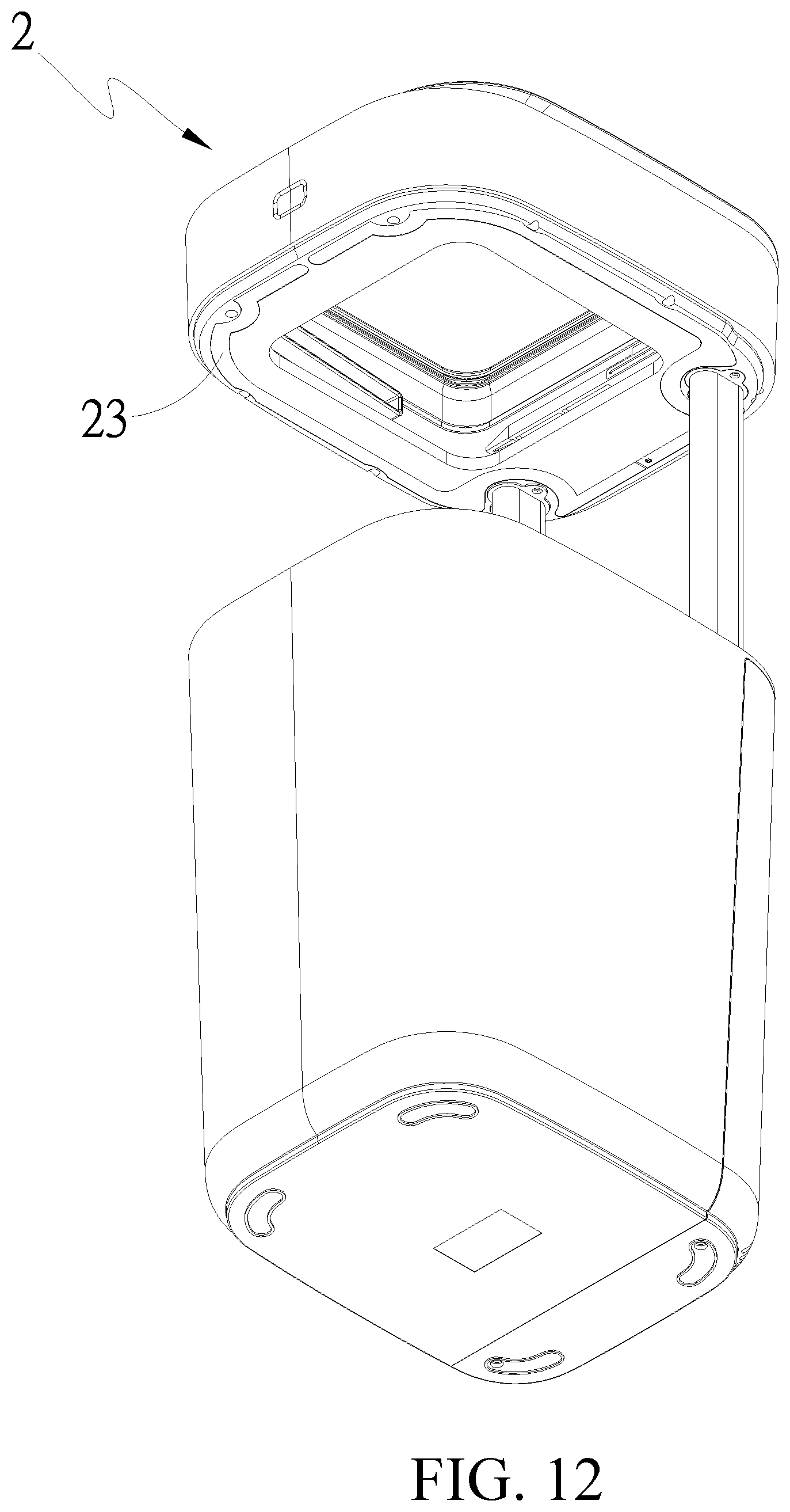 Patent US11787628 Figure 12 – Smart trash can