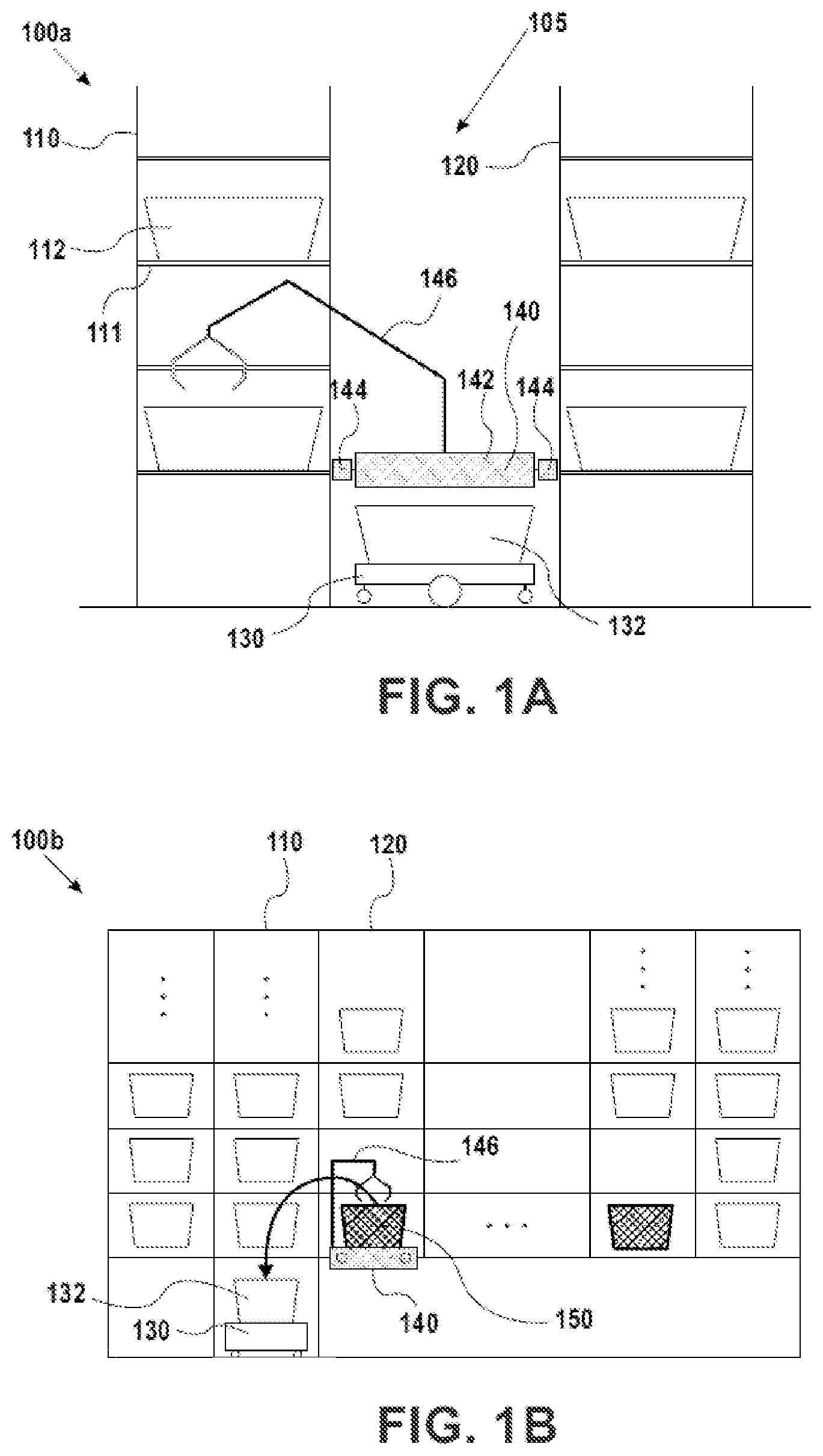 Patent US11787635 — Movable picking stations — Figure 1