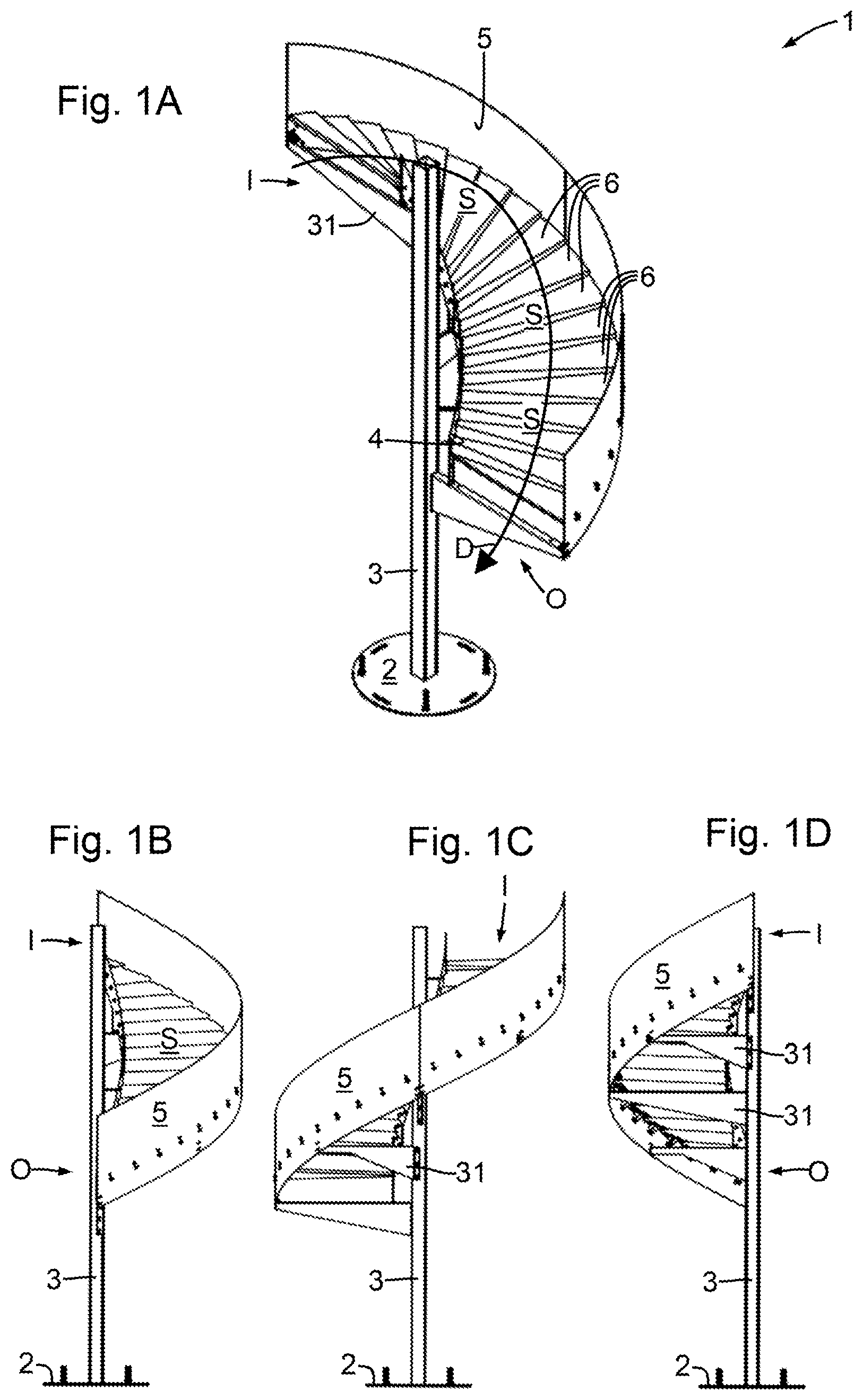 Patent US11787636 Figure 1 – Spiral chute