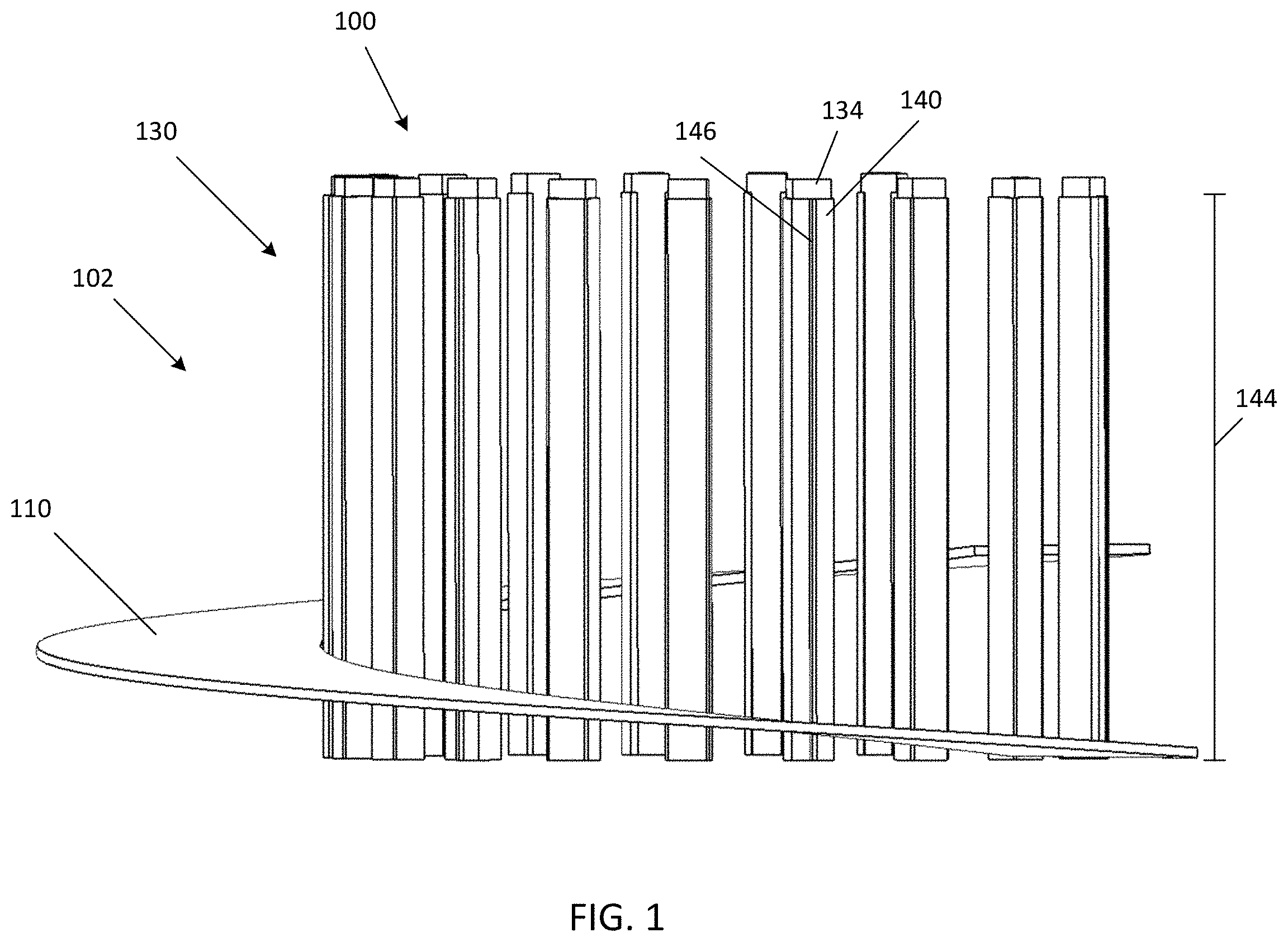 Patent US11787637 Figure 1 – Active direct drive spiral conveyor belt systems and methods