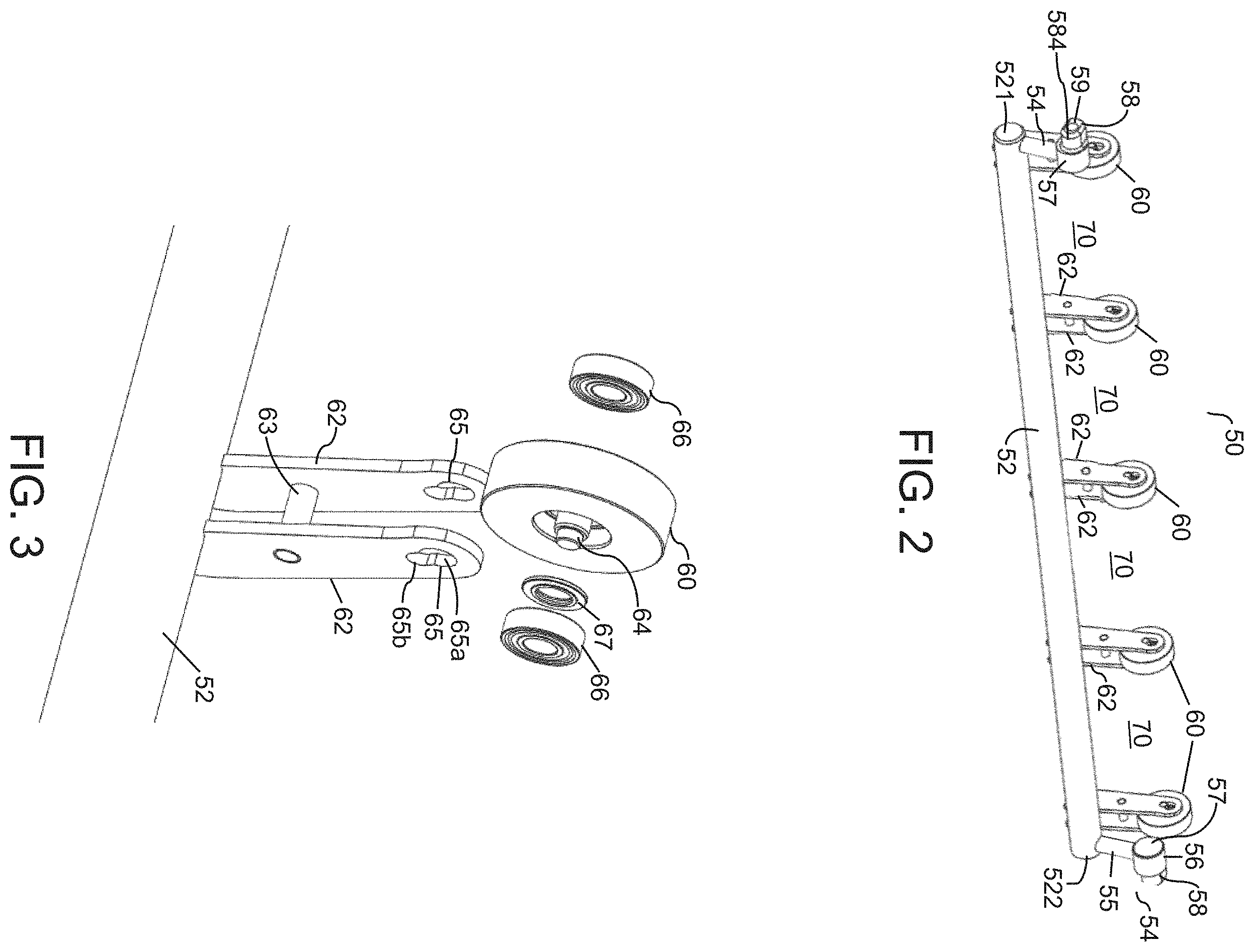 Patent US11787639 Figure 2 – Position limiter for flighted conveyor belt