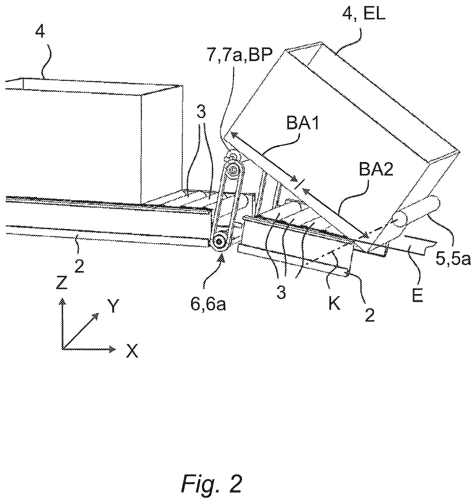 Patent US11787640 Figure 2 – Floor-bound continuous conveyor