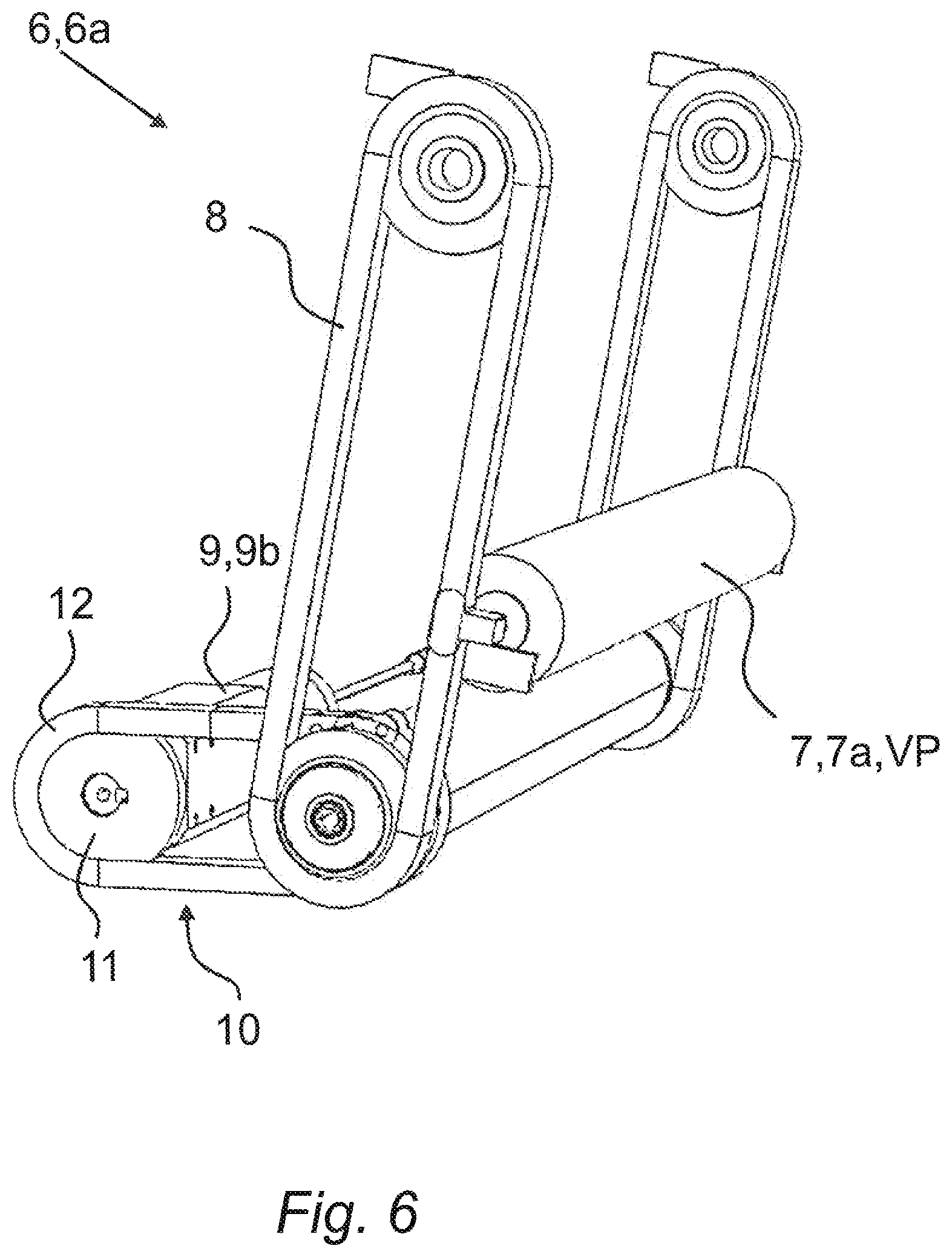 Patent US11787640 Figure 6 – Floor-bound continuous conveyor