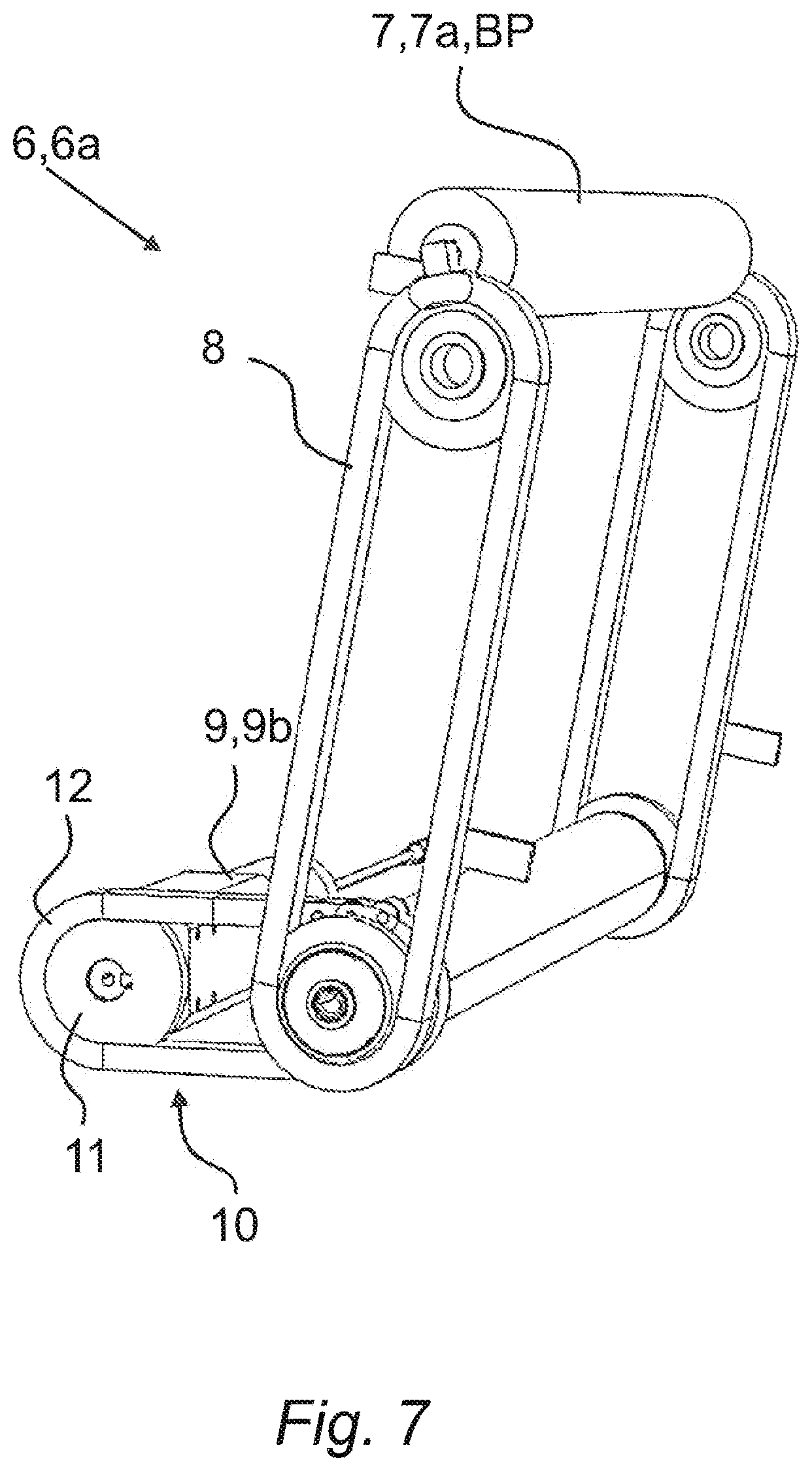 Patent US11787640 Figure 7 – Floor-bound continuous conveyor