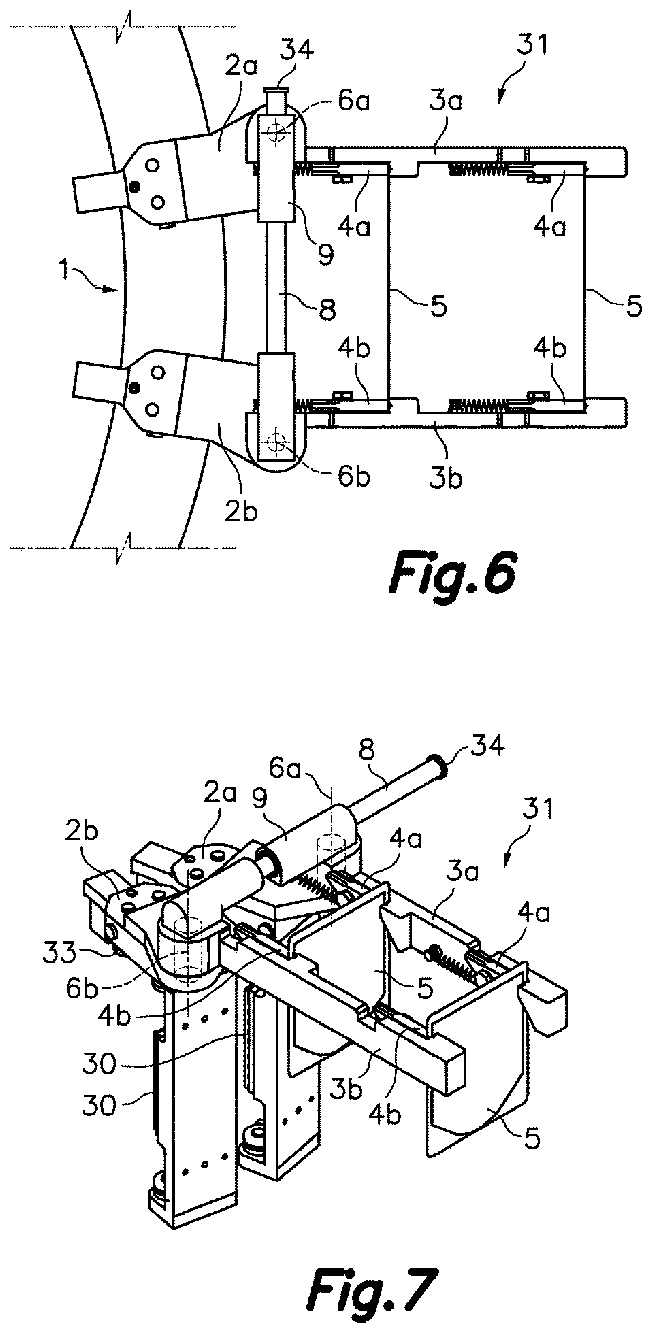 Patent US11787645 Figure 4 – Conveyor device for conveying flexible containers along a packaging line