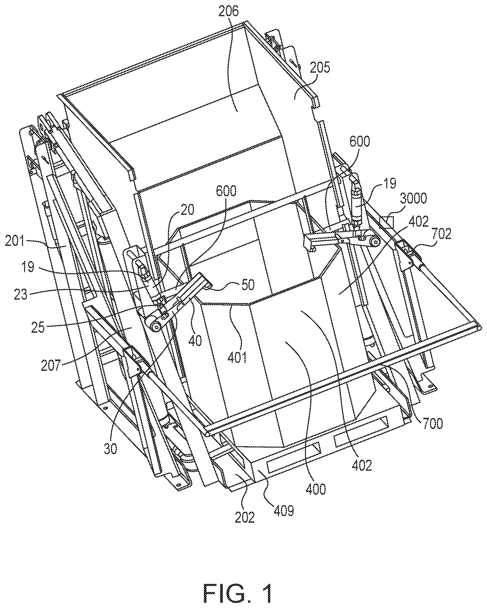 Patent US11787647 Figure 1 – Support system for meat container