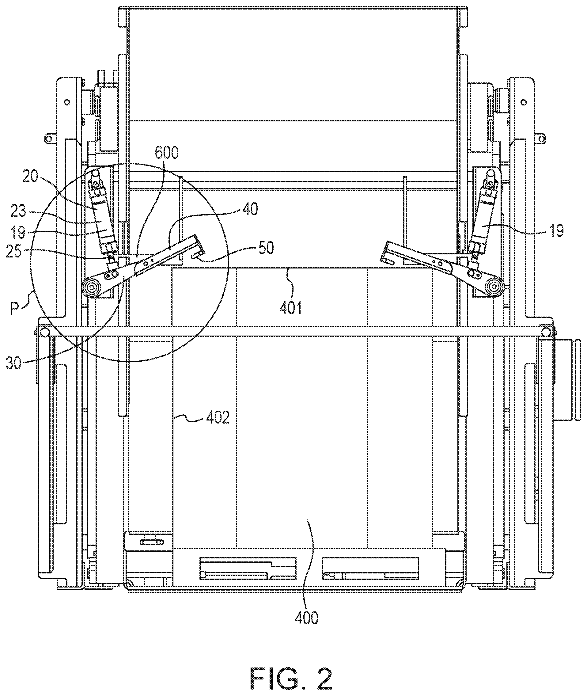 Patent US11787647 Figure 2 – Support system for meat container