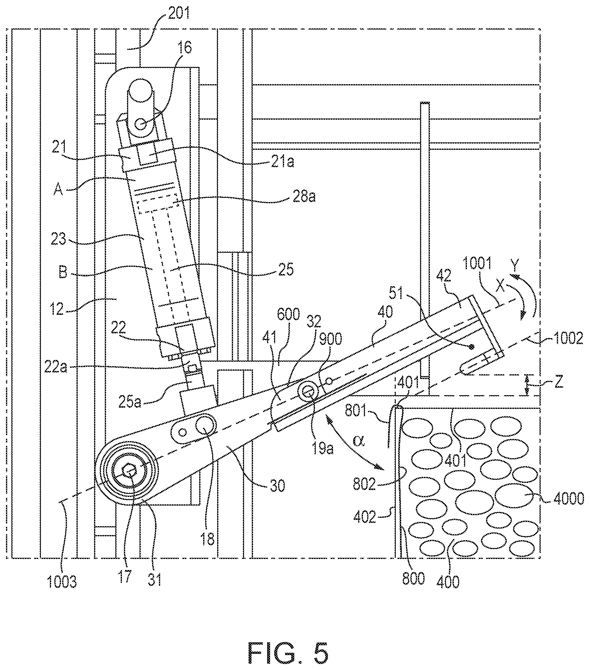 Patent US11787647 Figure 5 – Support system for meat container