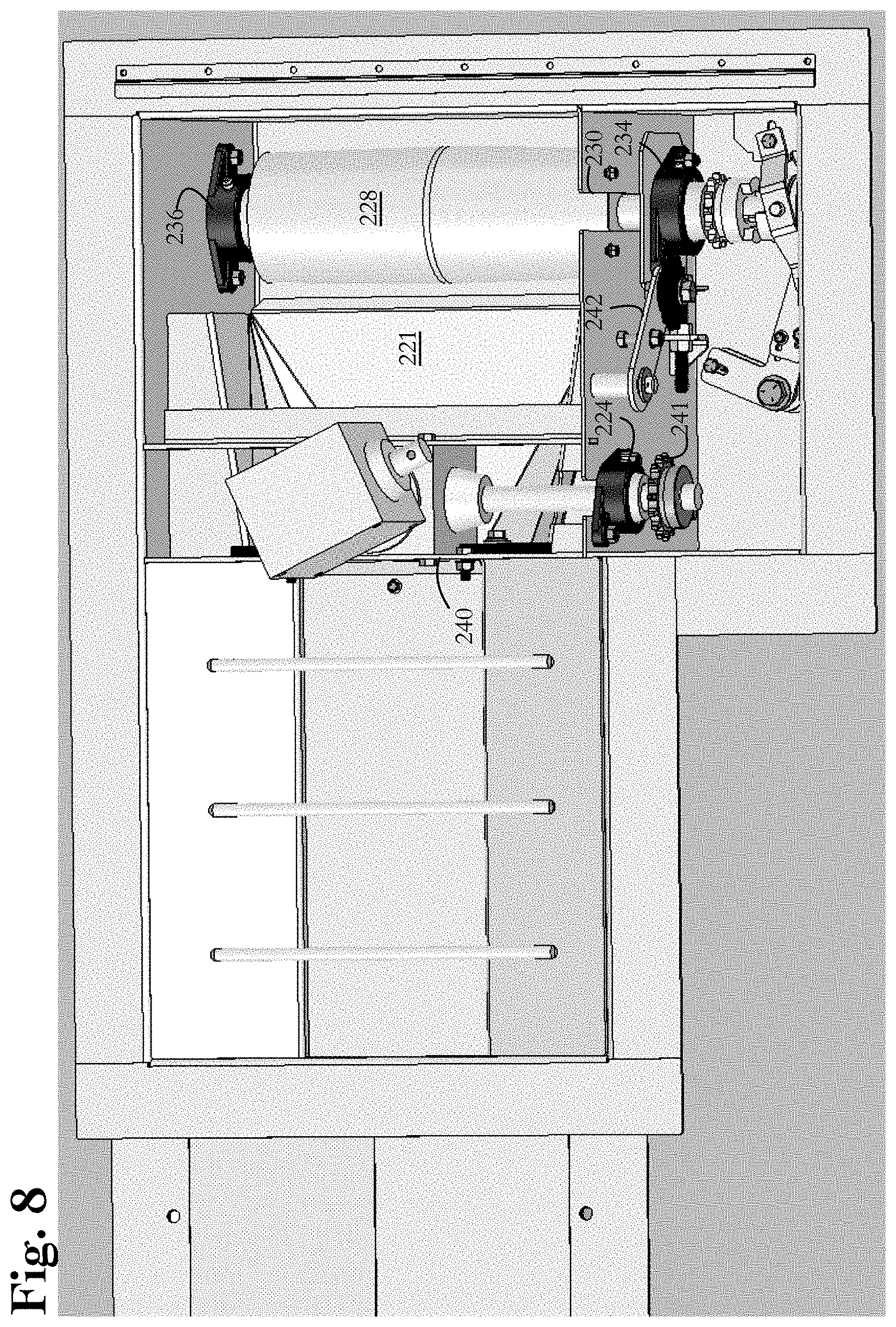 Patent US11787648 Figure 8 – Grain bin unloading conveyor system