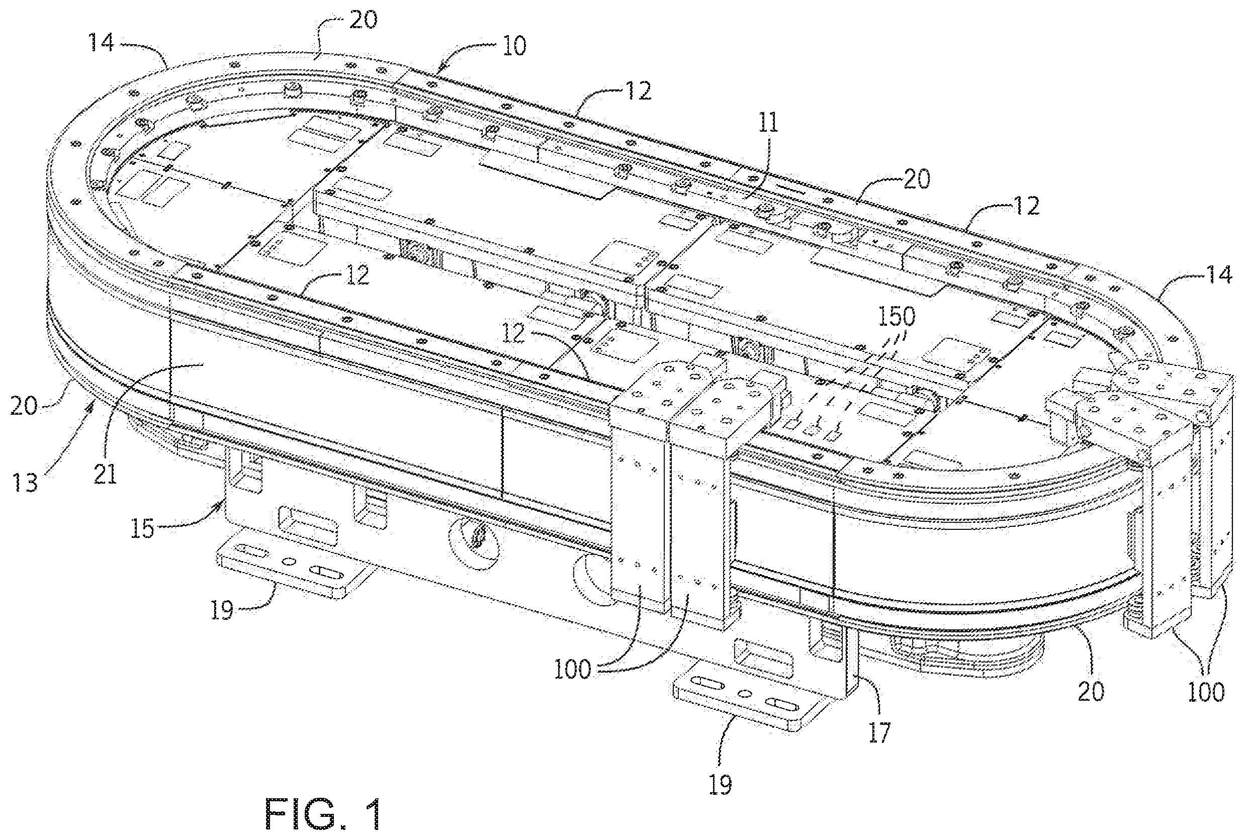 Patent US11787649 Figure 1 – System and method for determining real-time orientation on carts in an independent cart system