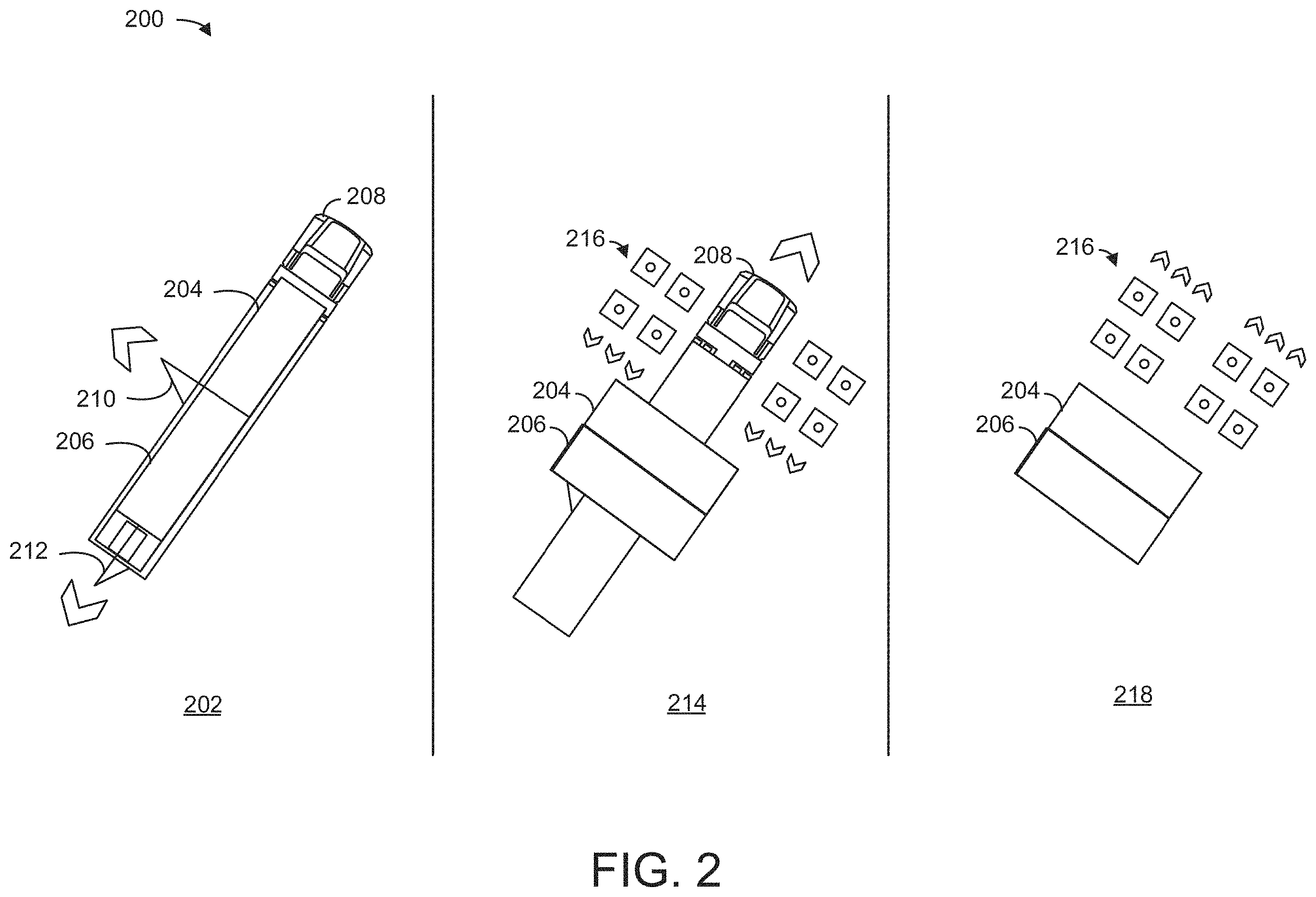 Patent US11787650 Figure 2 – Trailer with loading and unloading system