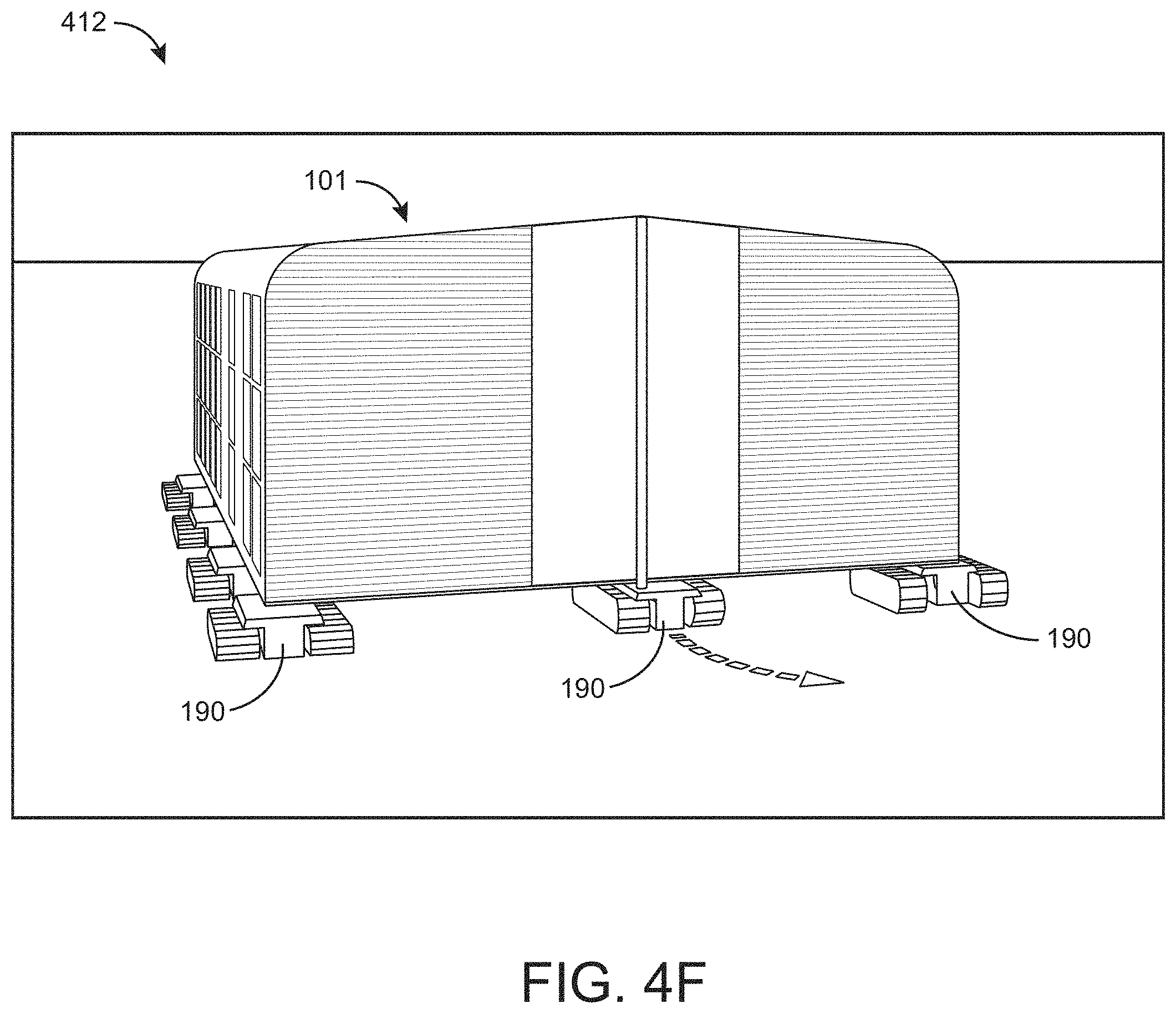 Patent US11787650 Figure 9 – Trailer with loading and unloading system