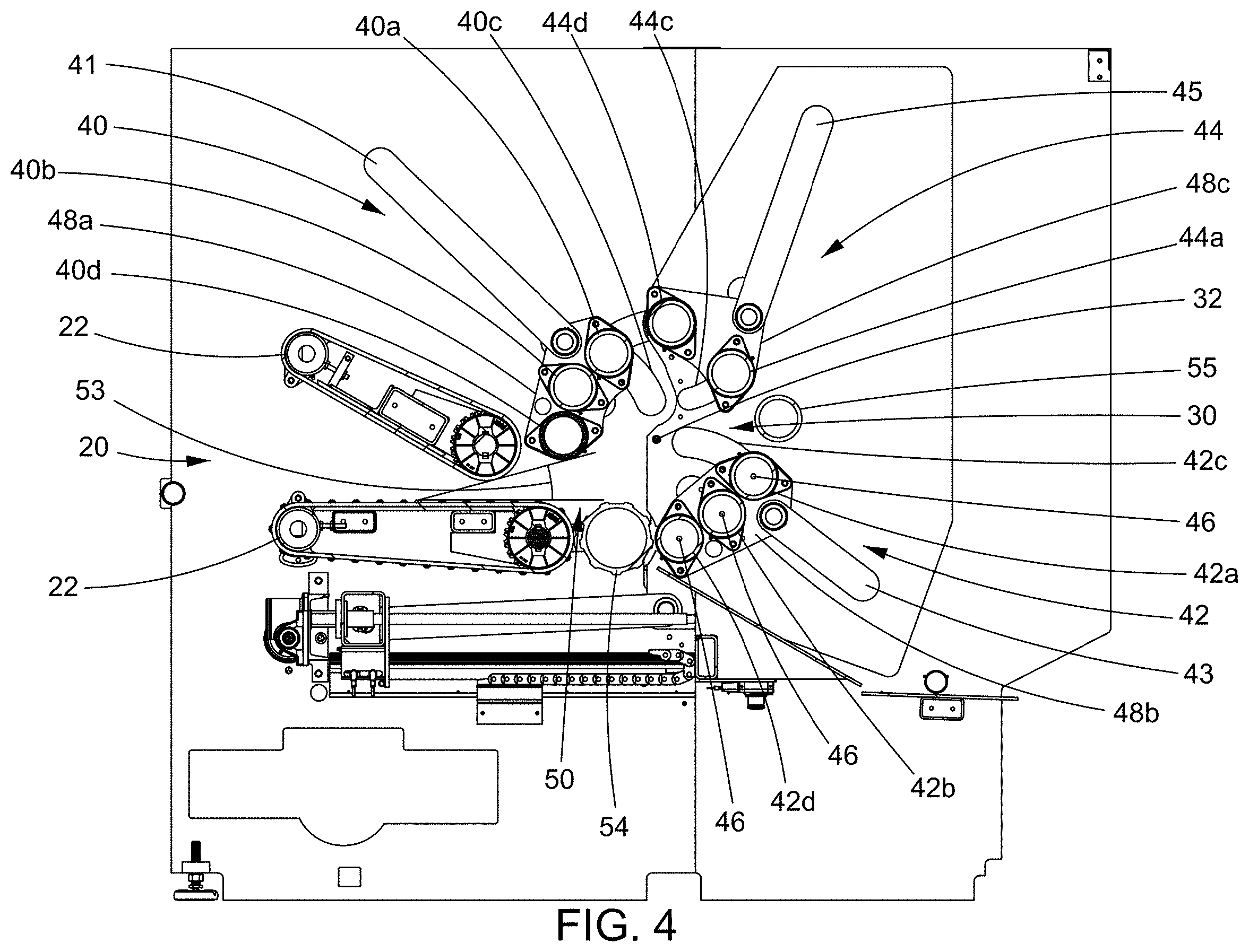Patent US11787655 Figure 4 – Variable roll cage machine and process