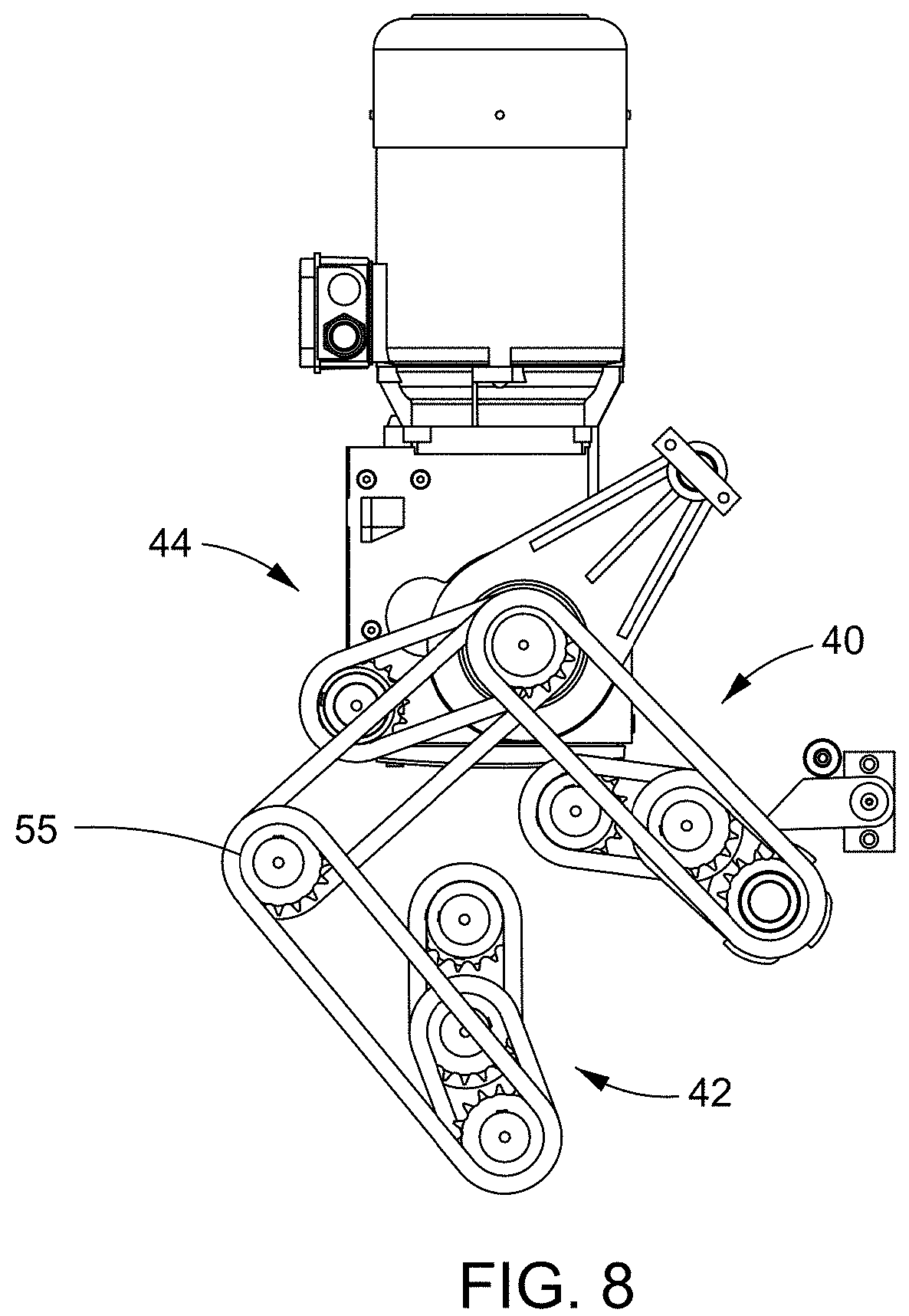 Patent US11787655 Figure 8 – Variable roll cage machine and process