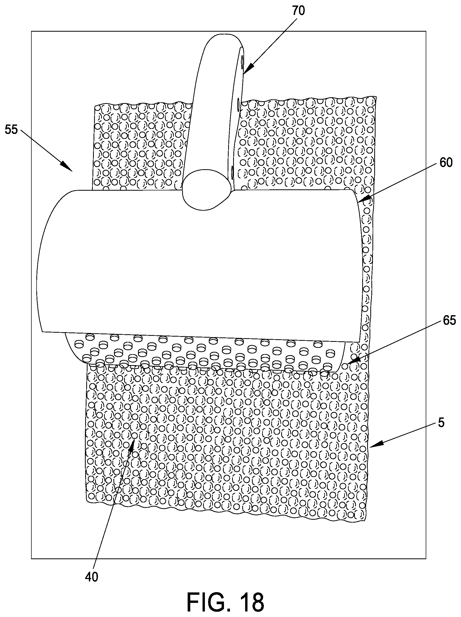 Patent US11787657 Figure 18 – Apparatus and method for applying self-adhesive seam tapes to the junctions of waterproofing membranes so as to render those junctions waterproof