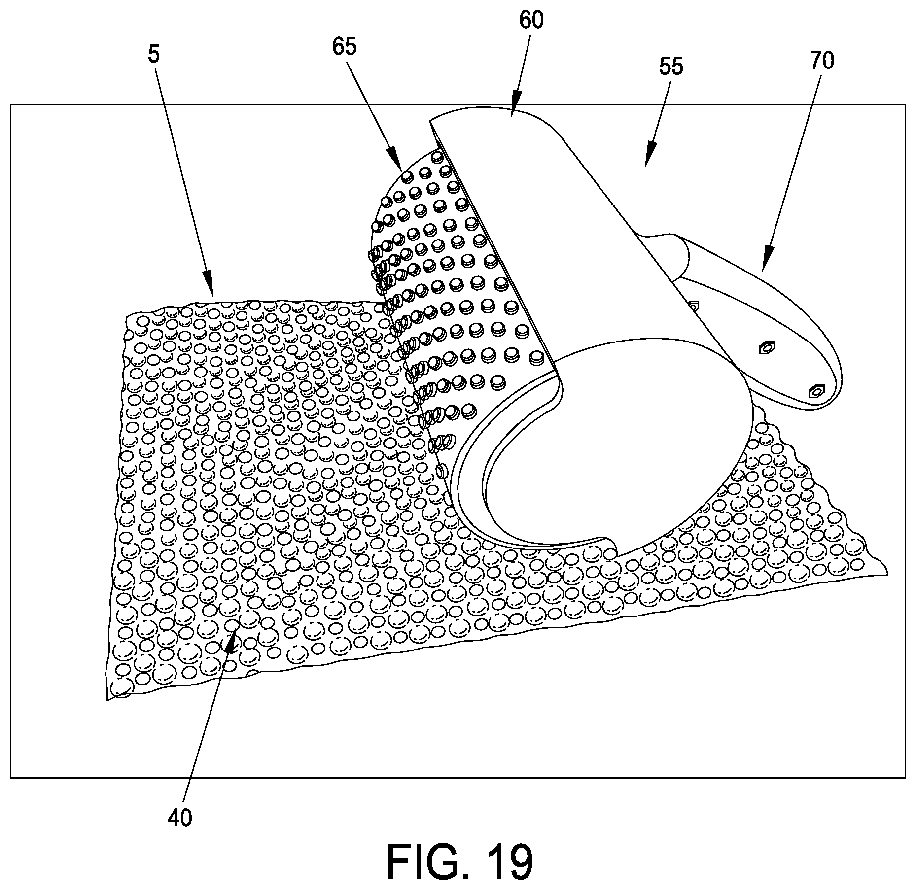 Patent US11787657 Figure 19 – Apparatus and method for applying self-adhesive seam tapes to the junctions of waterproofing membranes so as to render those junctions waterproof