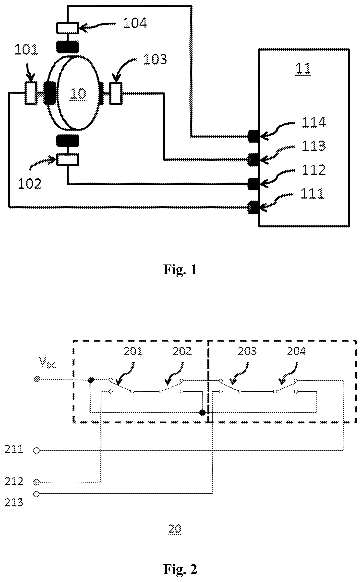 Patent US11787660 Figure 1 – Brake monitoring circuitry, elevator system and brake monitoring method
