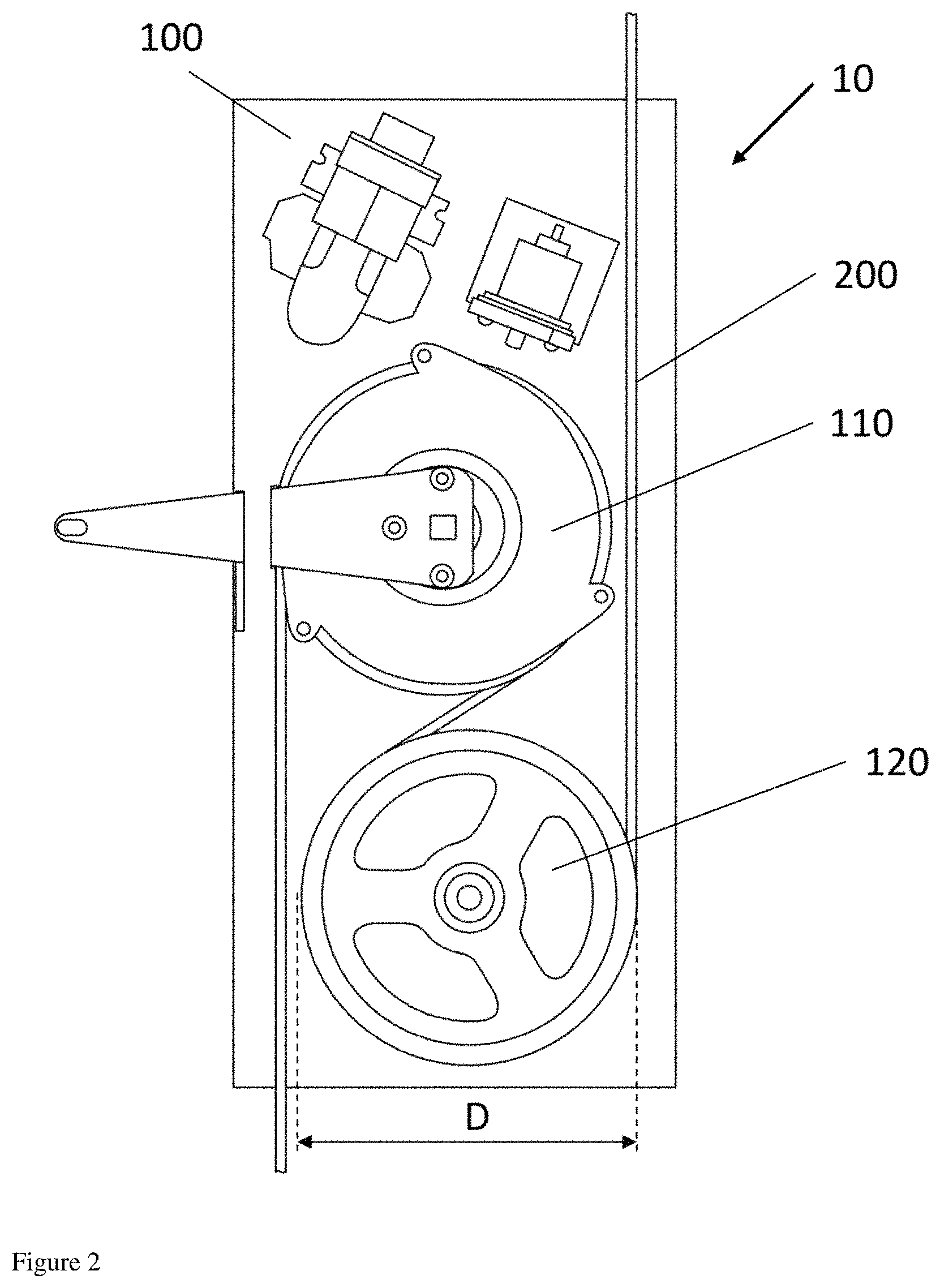 Patent US11787662 Figure 2 – Governor assembly and elevator