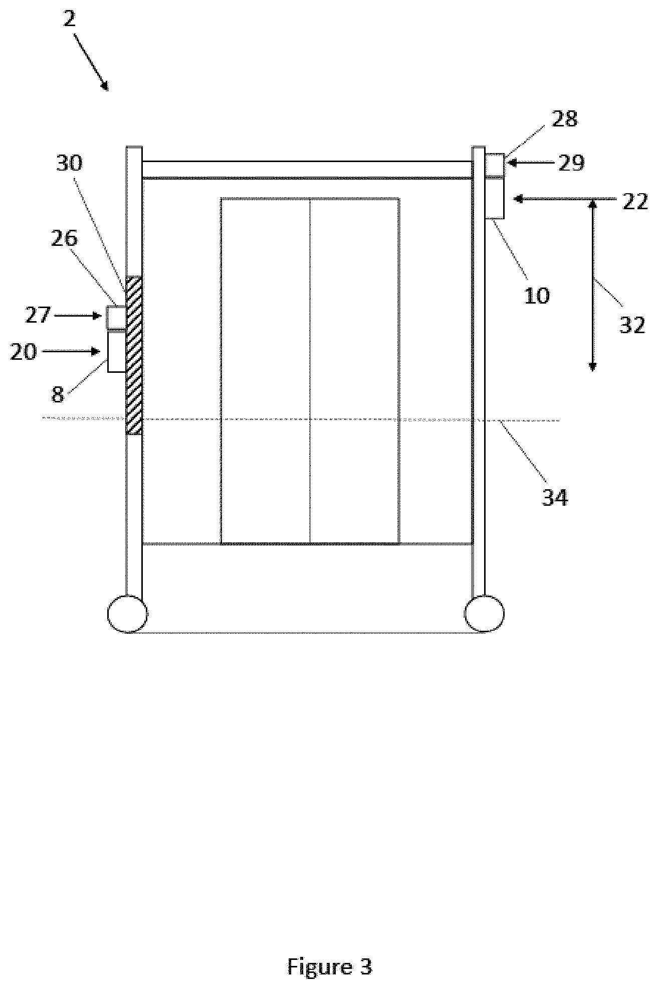 Patent US11787663 Figure 3 – Elevator car with electronic safety actuator