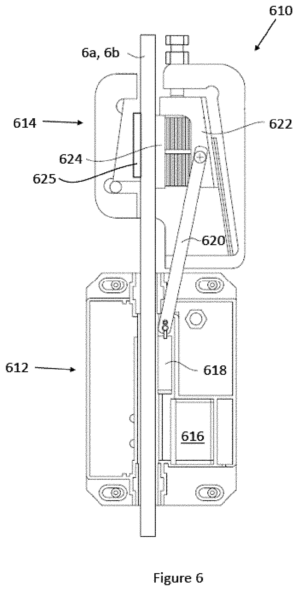 Patent US11787663 Figure 6 – Elevator car with electronic safety actuator