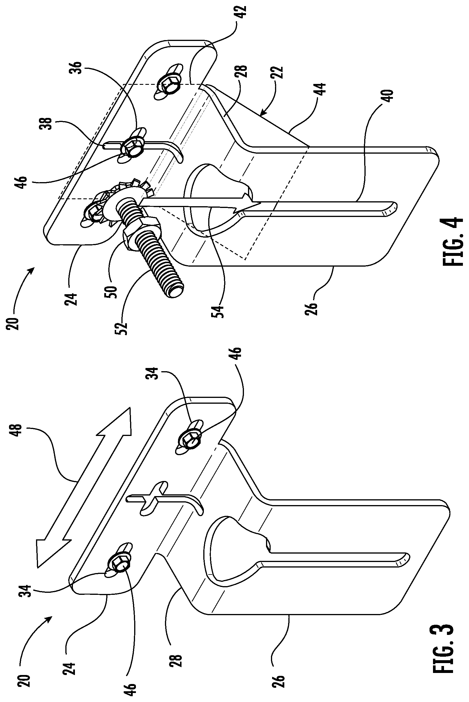 Patent US11787664 Figure 3 – Elevator mounting assembly with side mount hanger