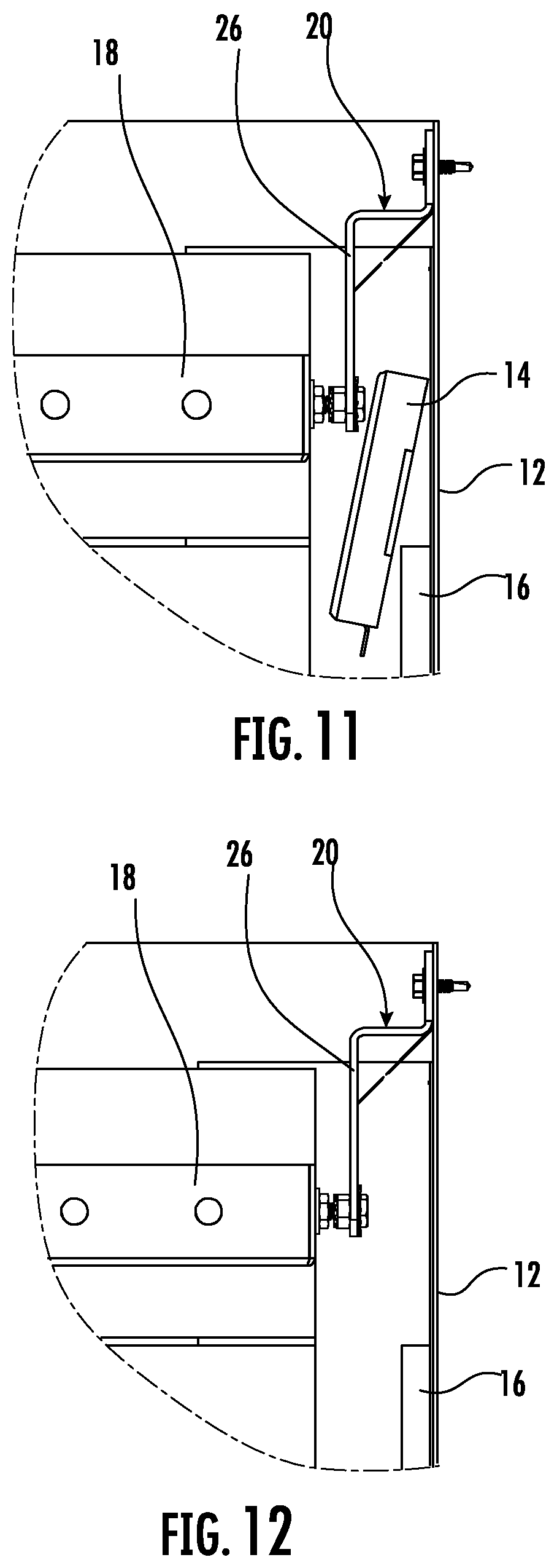 Patent US11787664 Figure 7 – Elevator mounting assembly with side mount hanger