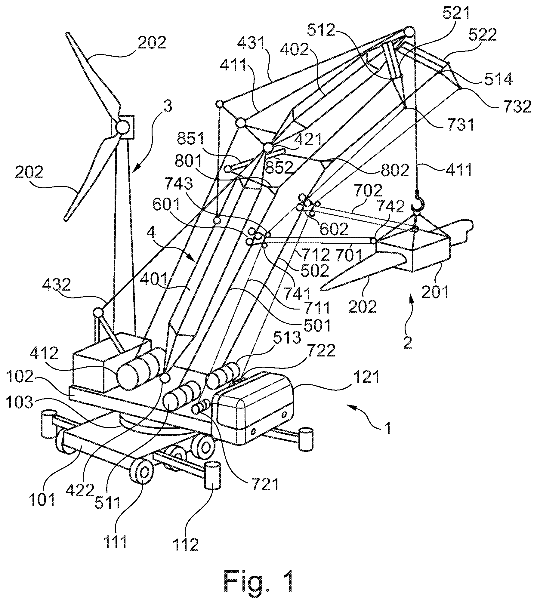 Patent US11787667 Figure 1 – Lifting assembly and a method for handling a component