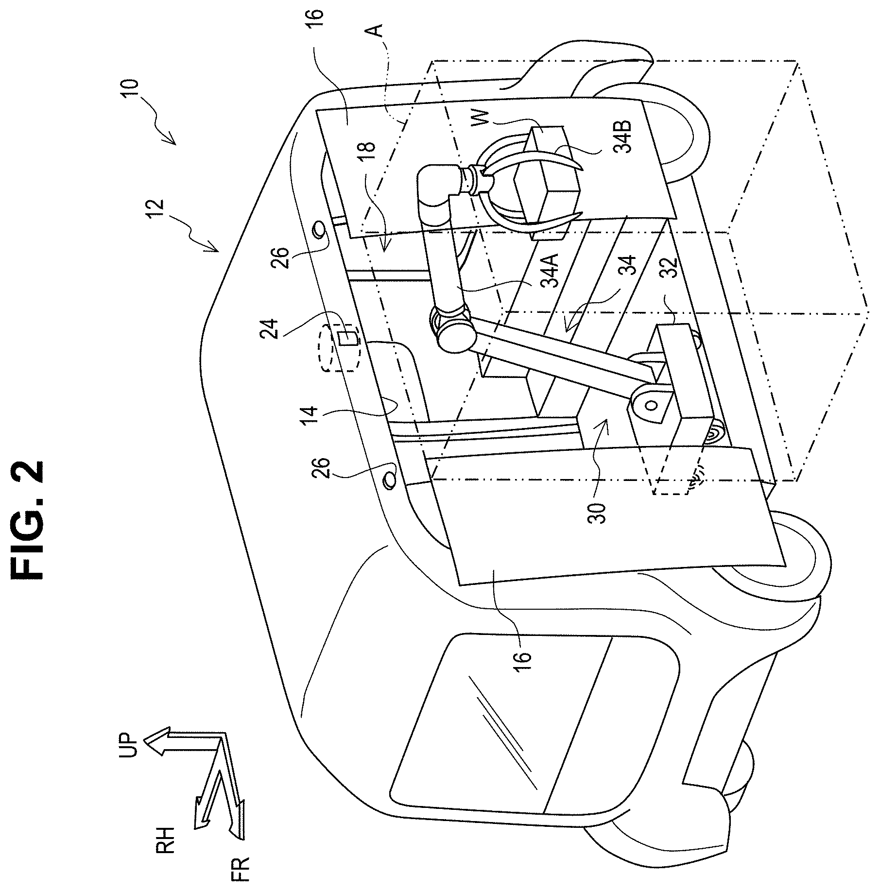 Patent US11787669 Figure 2 – Work system