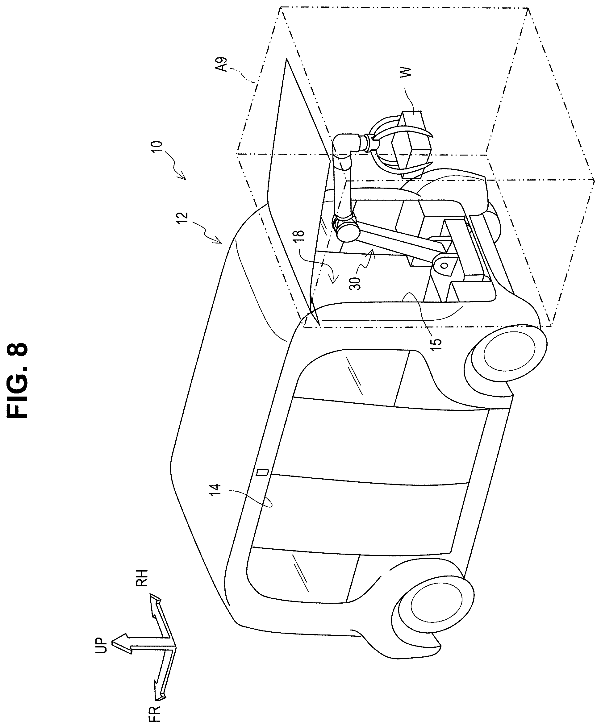 Patent US11787669 Figure 7 – Work system
