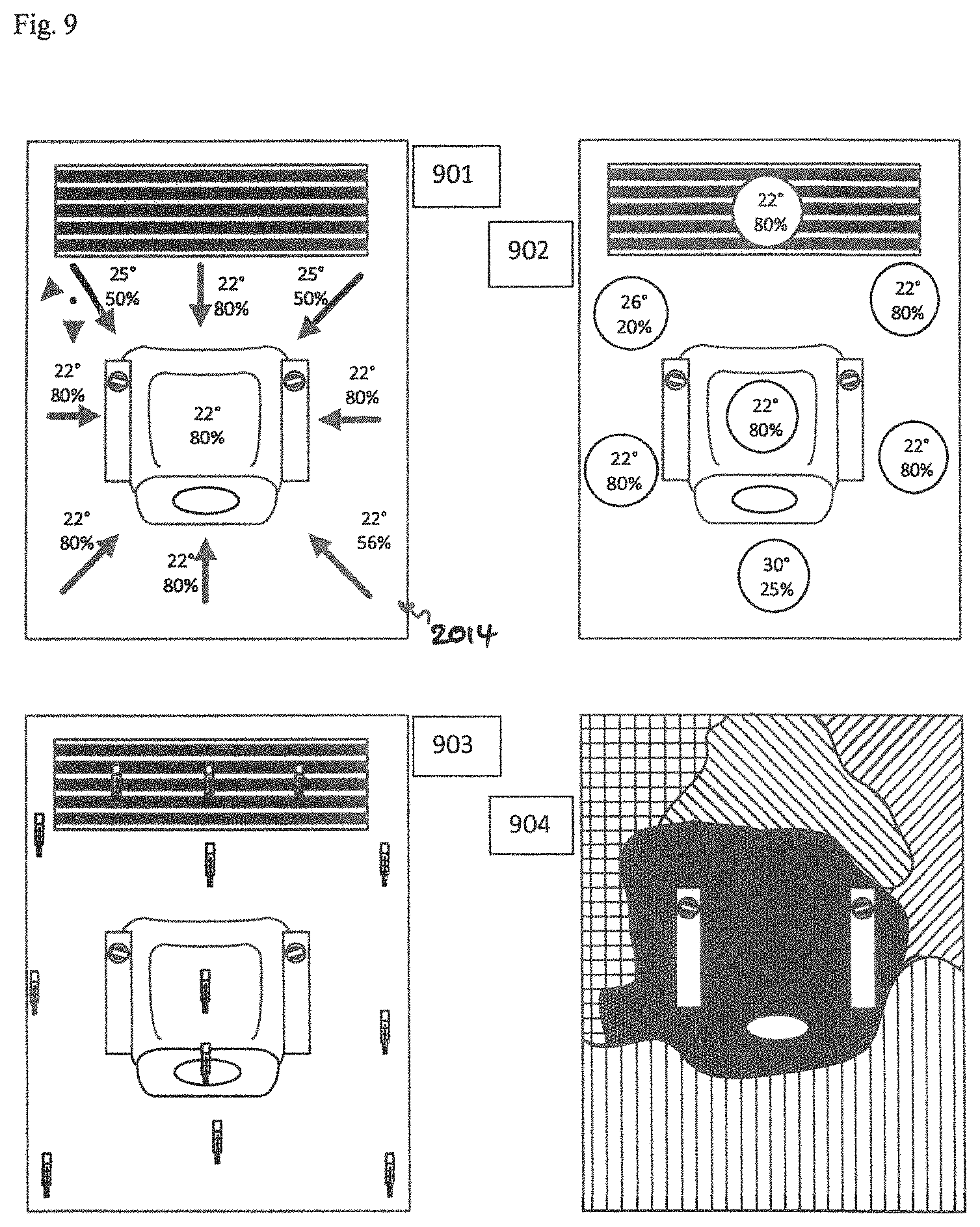 Patent US11787671 Figure 8 – Control stand for a crane, excavator, and the like