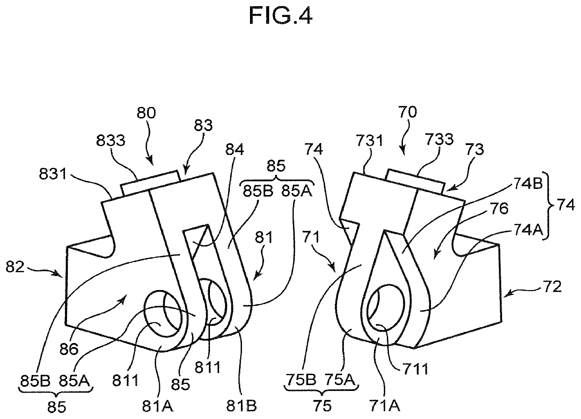 Patent US11787672 Figure 4 – Lattice structure, lattice structure coupling body, work machine, and connector