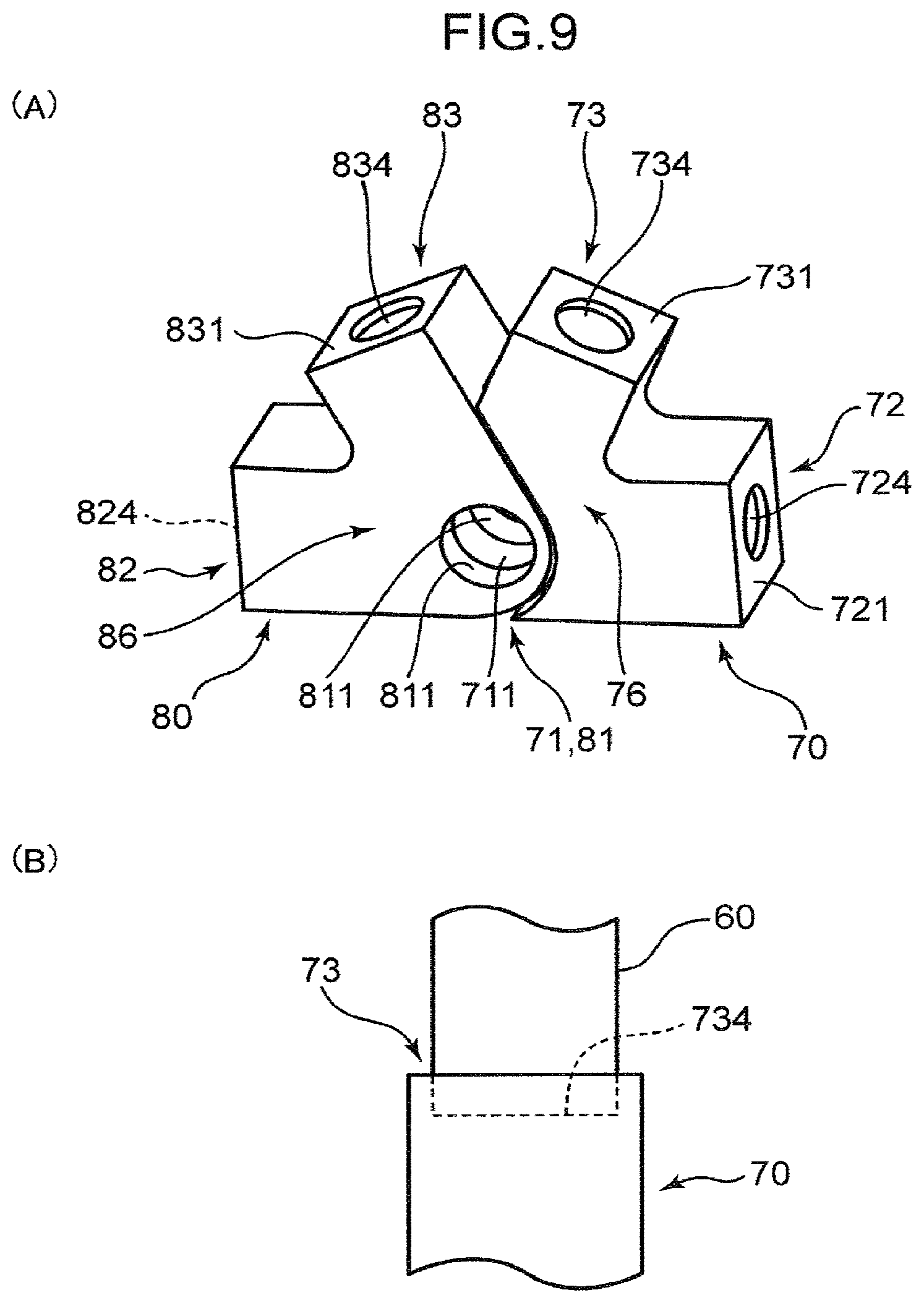 Patent US11787672 Figure 9 – Lattice structure, lattice structure coupling body, work machine, and connector