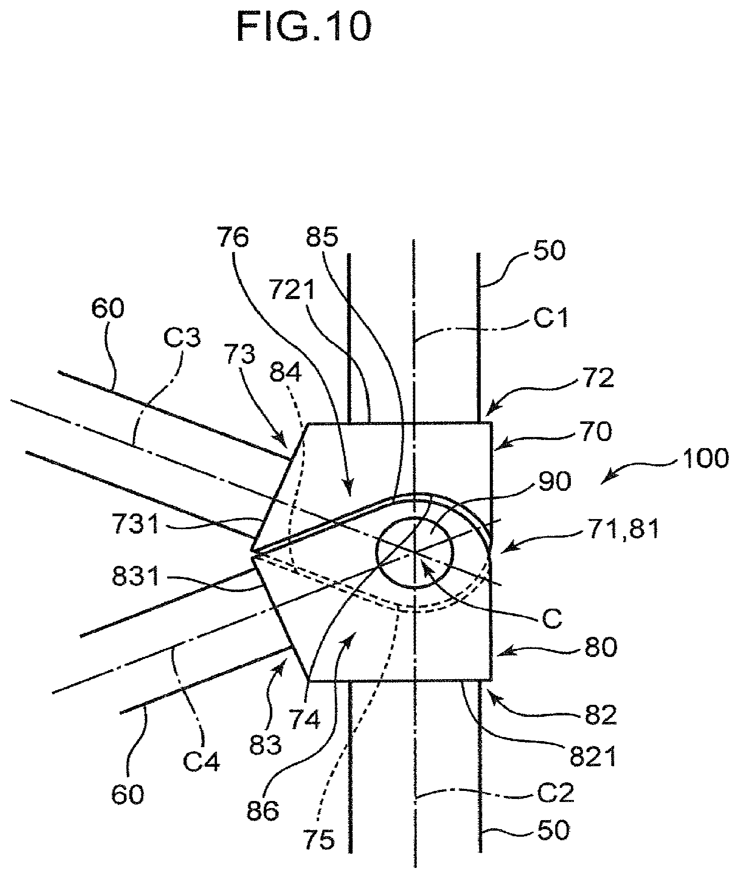 Patent US11787672 Figure 10 – Lattice structure, lattice structure coupling body, work machine, and connector