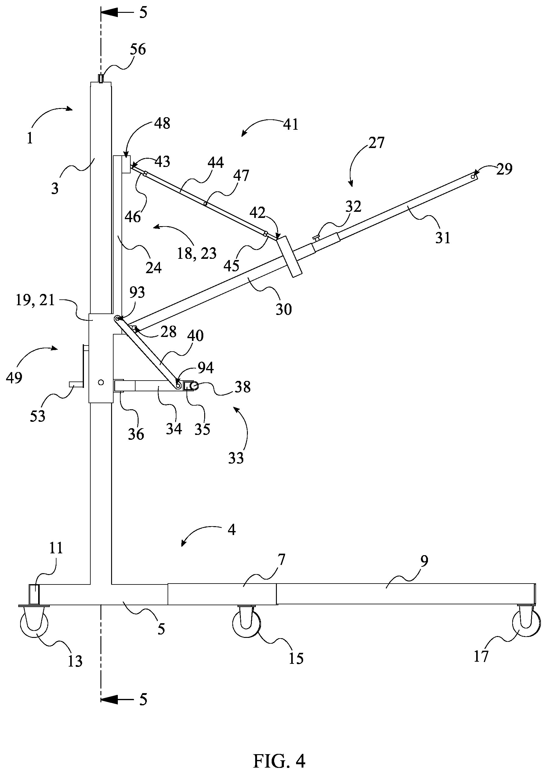 Patent US11787676 Figure 4 – Heavy load lifting system