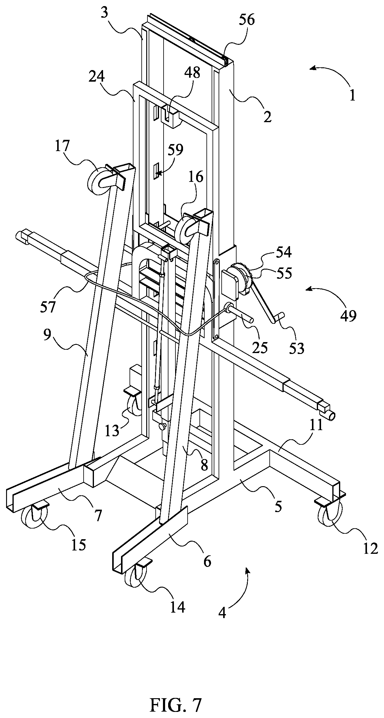 Patent US11787676 Figure 7 – Heavy load lifting system